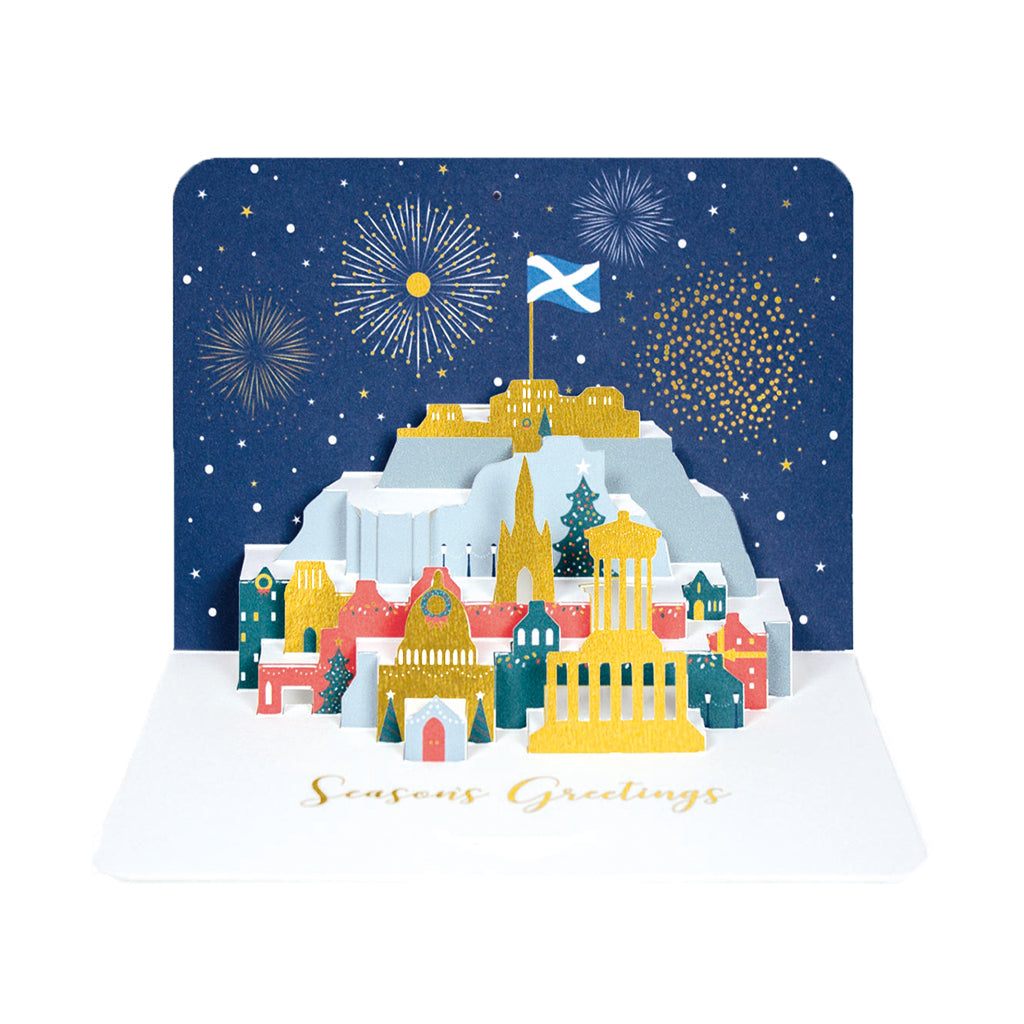 Edinburgh Skyline, 5x 3D Christmas Cards The Art File