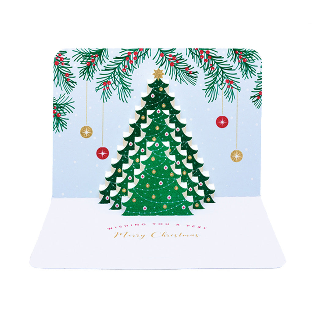 Christmas Tree, 5x 3D Christmas Cards