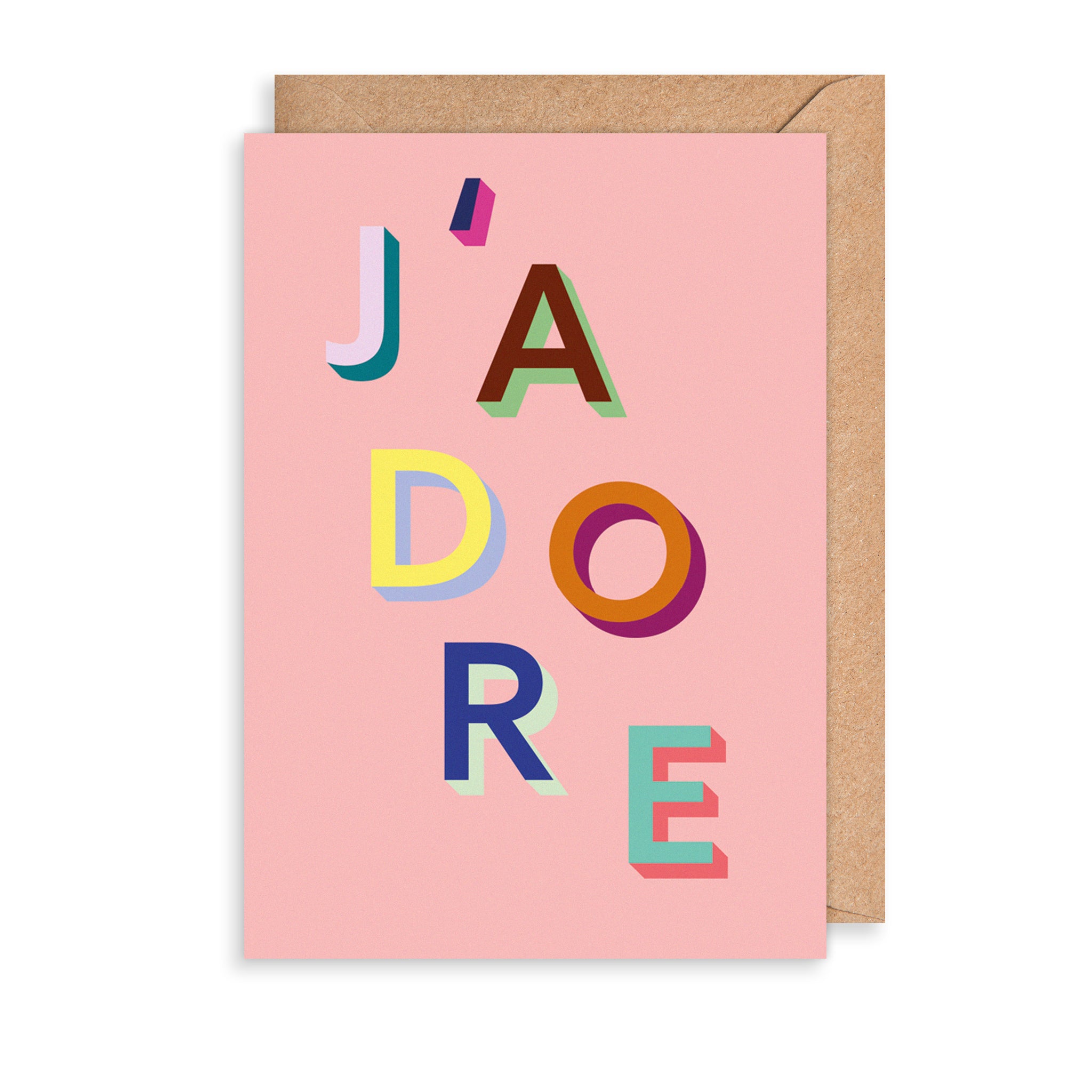 J'ADORE Greetings Card