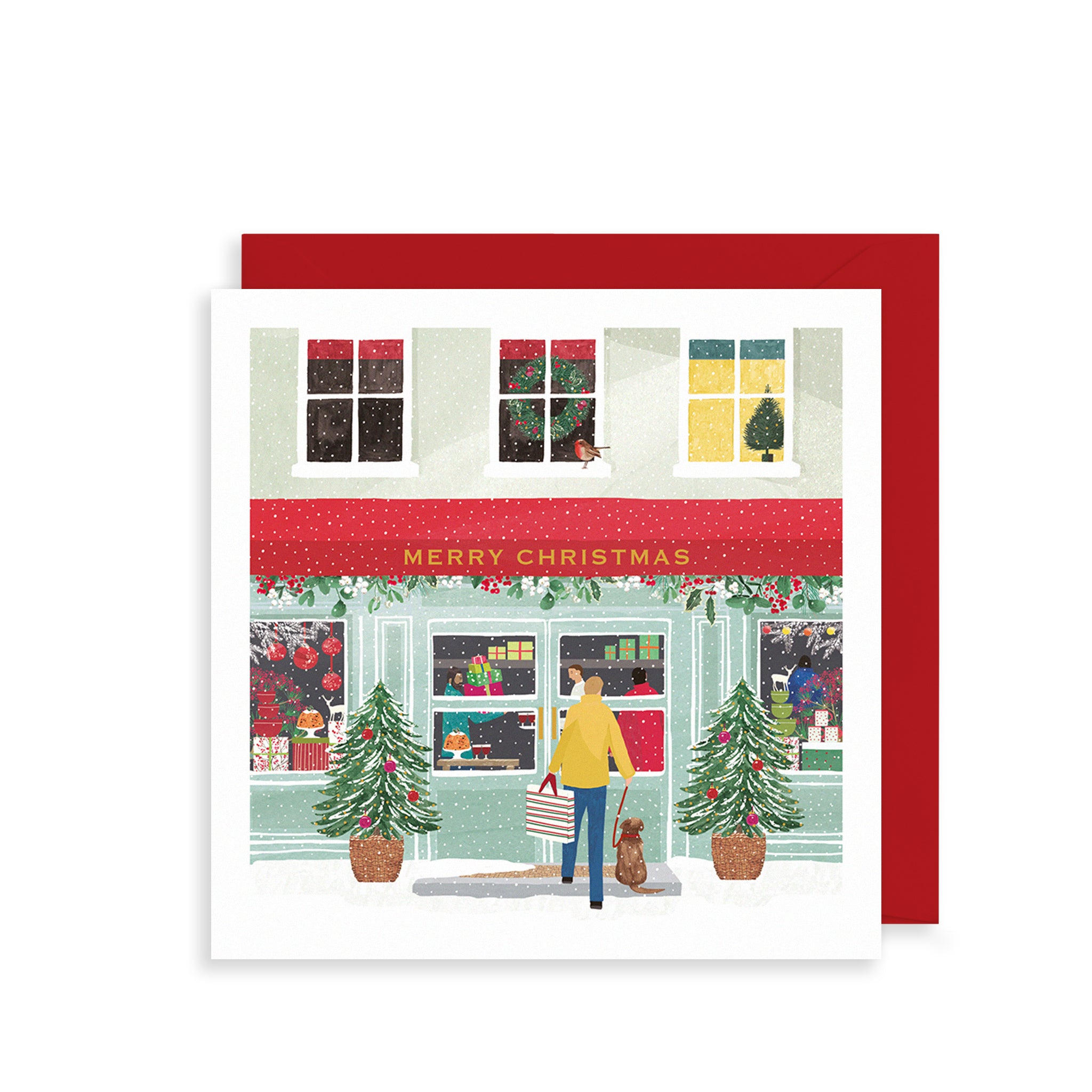 Festive Gift Shop Christmas Card
