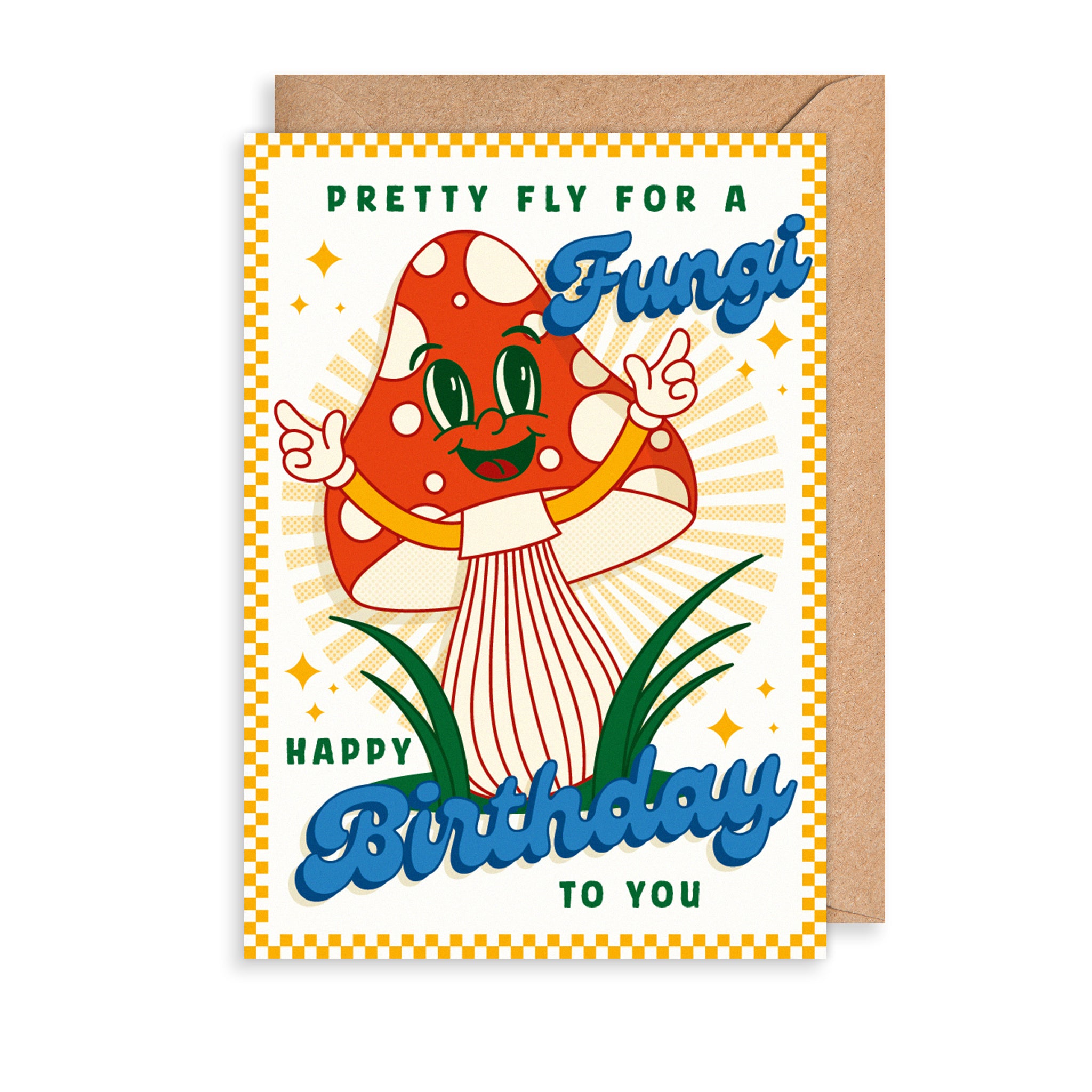 Pretty Fly for a Fungi Birthday Card