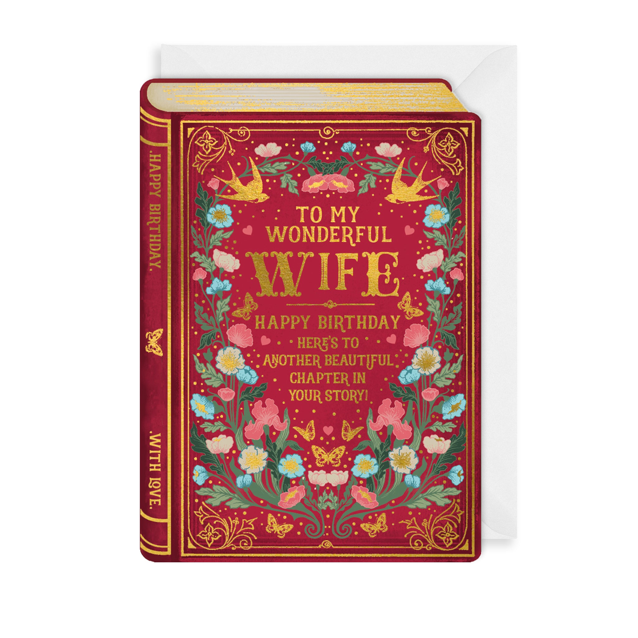 Wonderful Wife Book Birthday Card