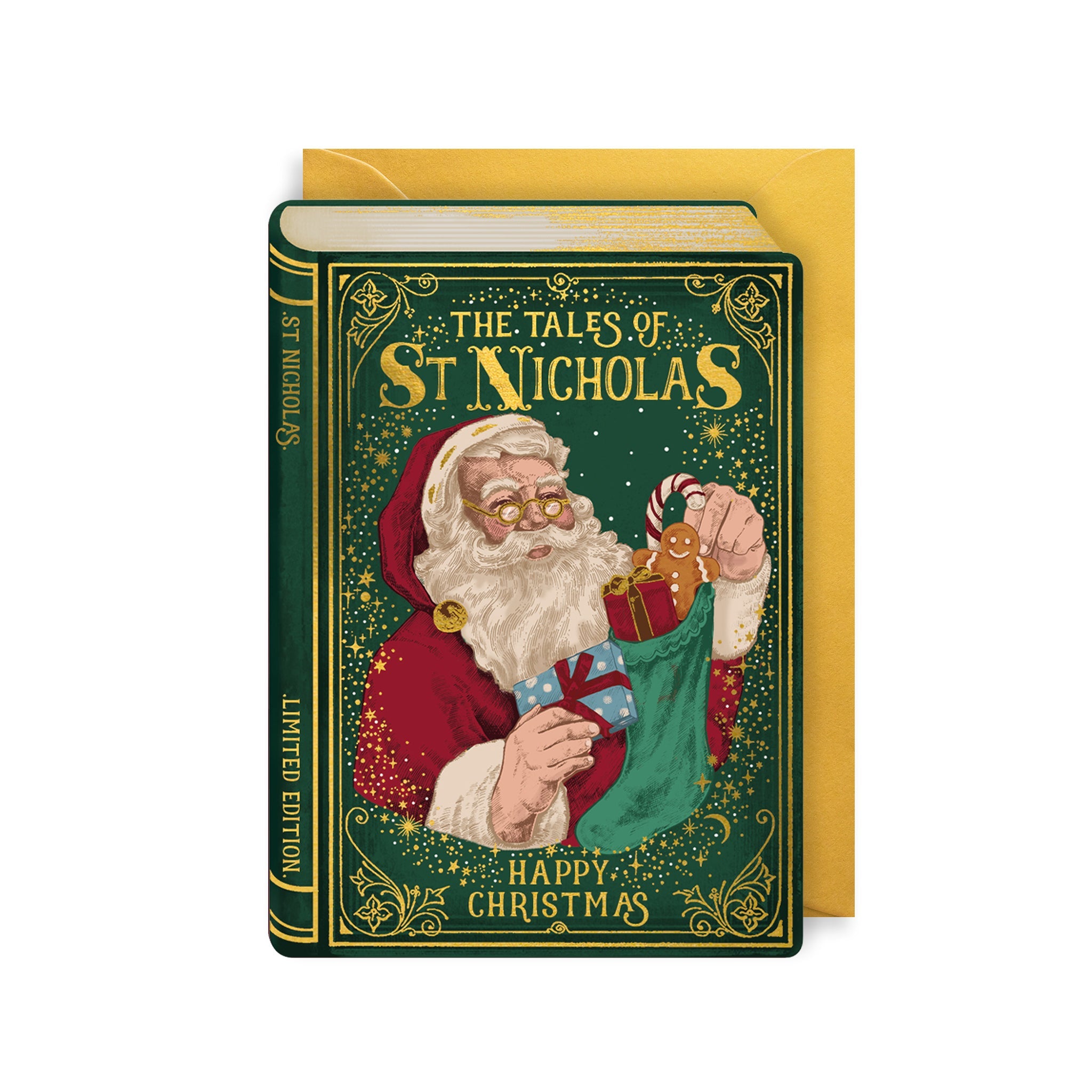 Santa Claus Storybook Christmas Card