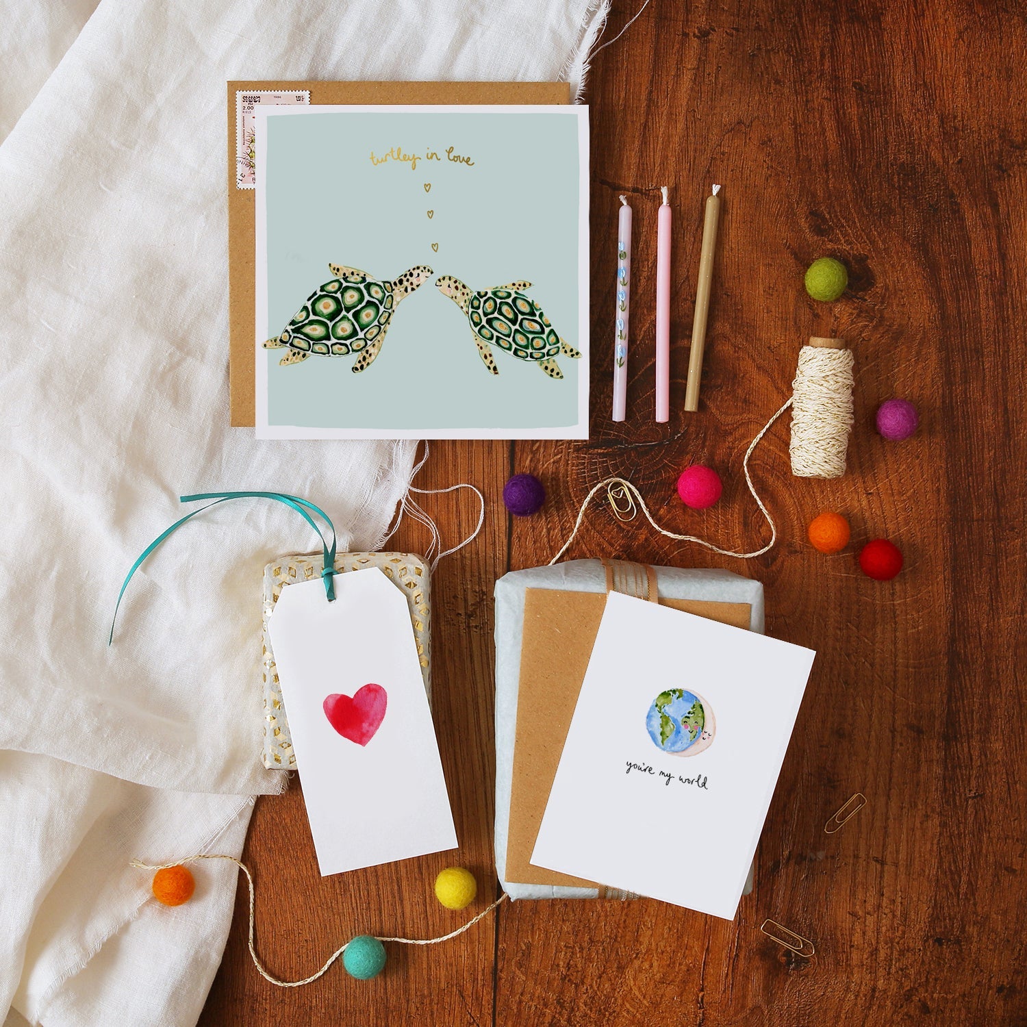 Turtley in Love Card