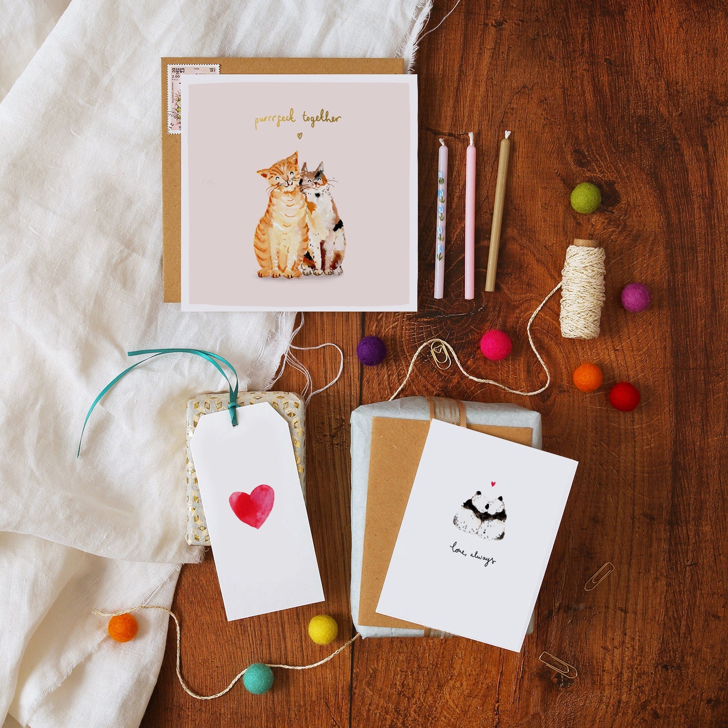 Cats Purrrfect Together Card