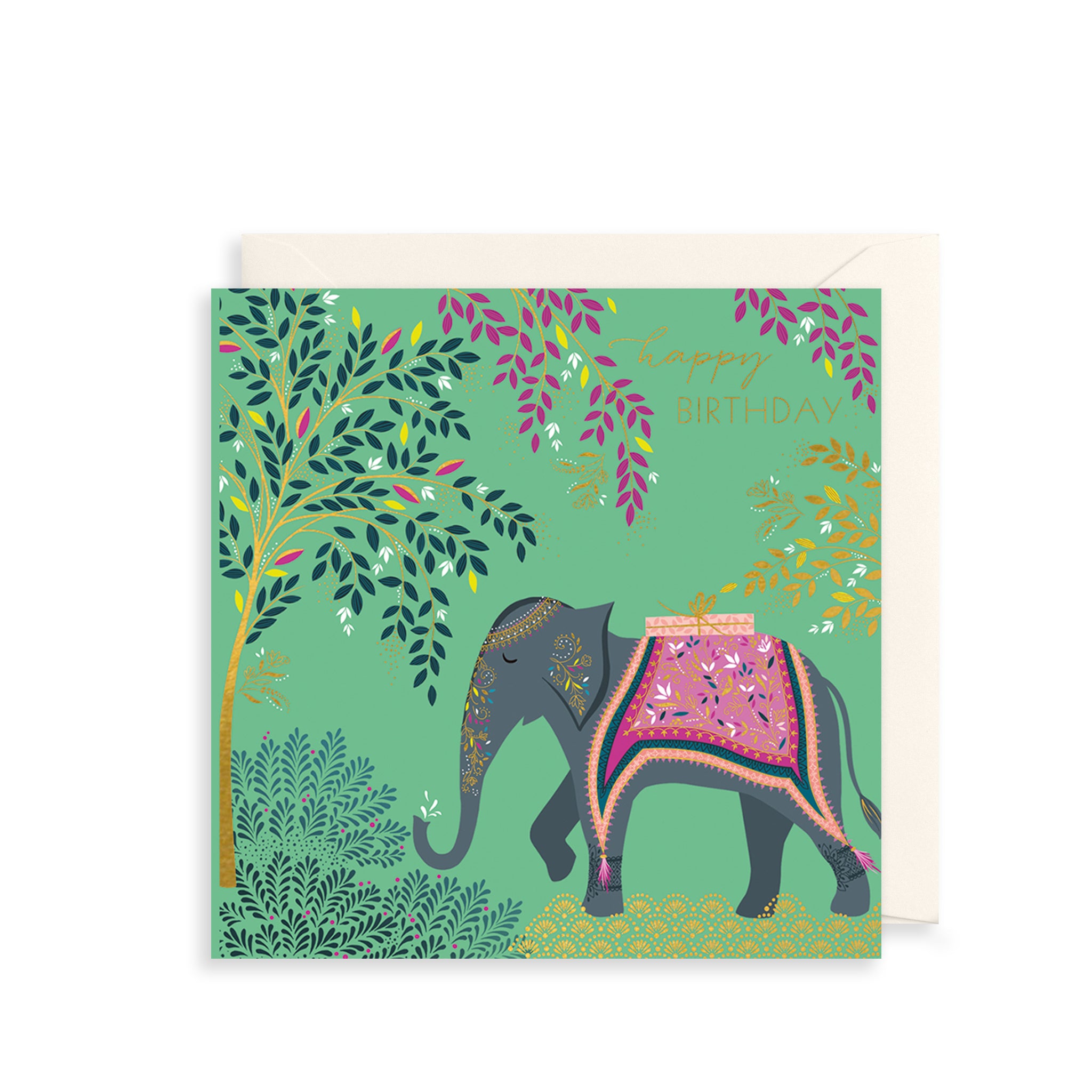 Elephant Walk Greetings Card The Art File