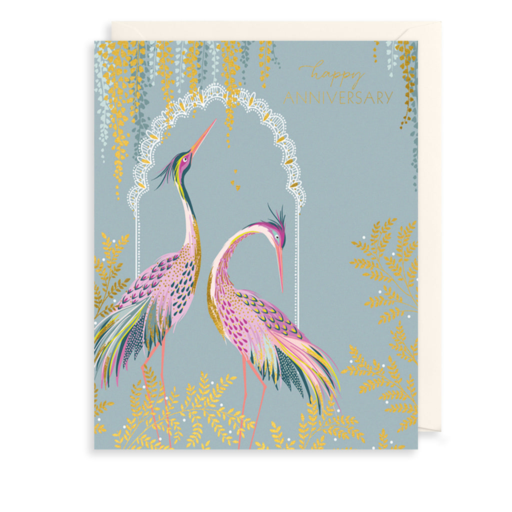 Anniversary Herons Greetings Card The Art File