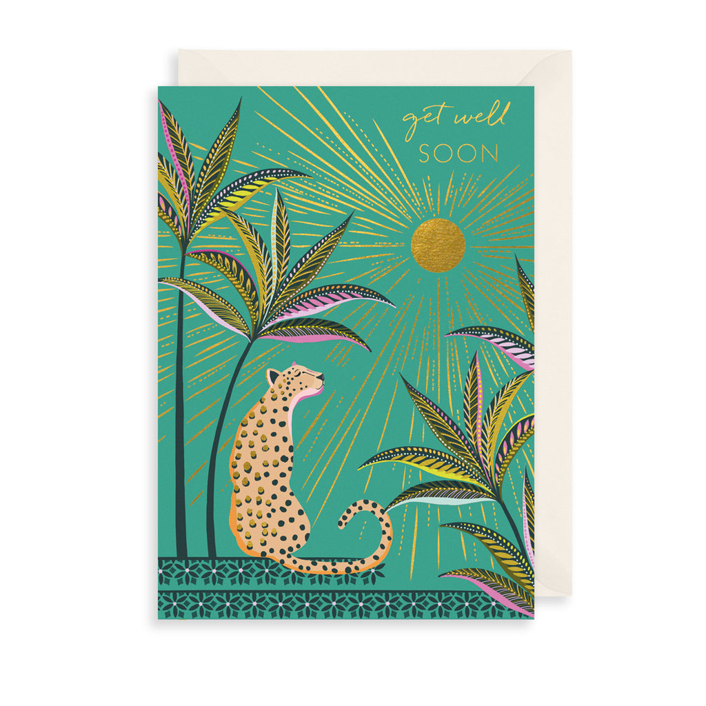 Get Well Leopard Greetings Card The Art File