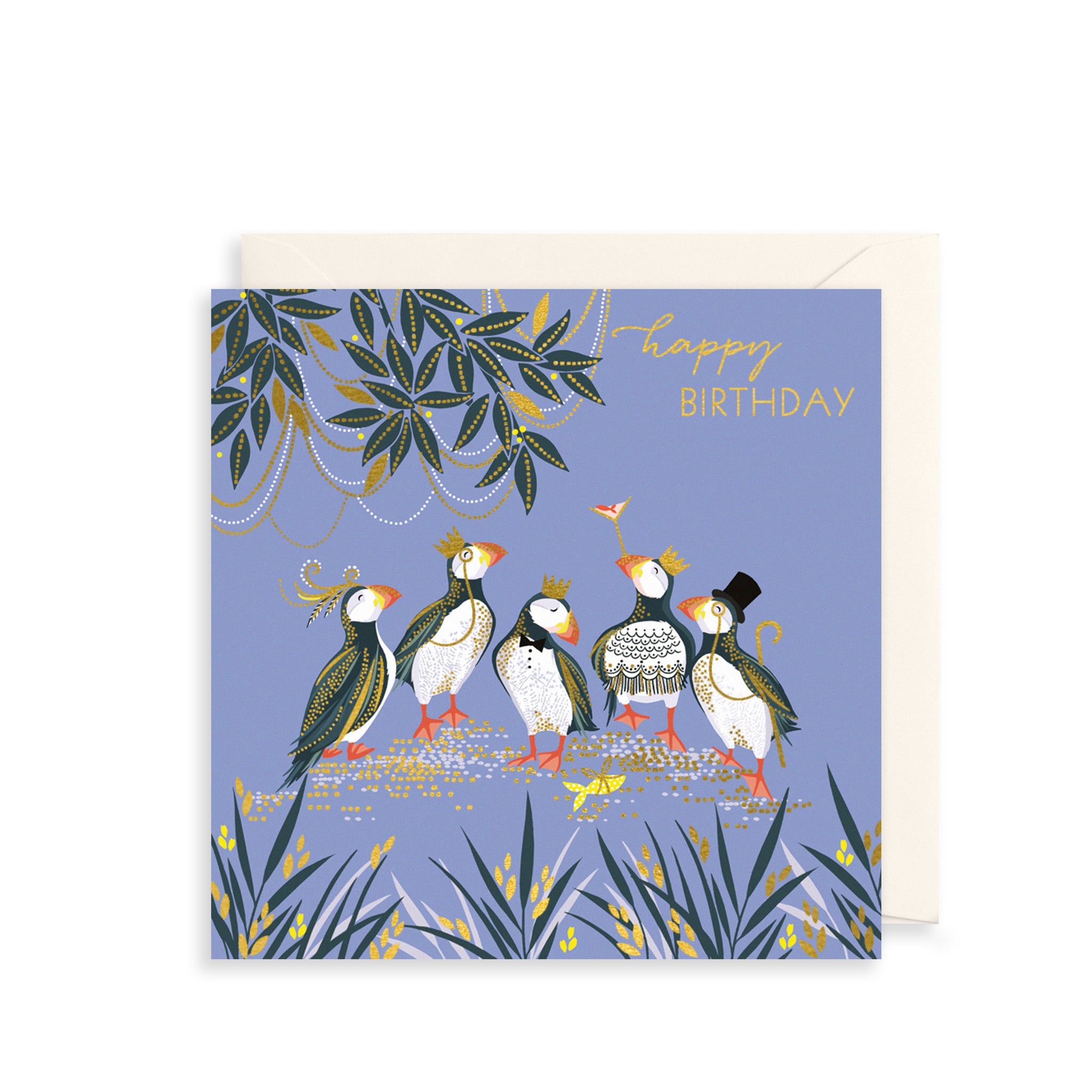 Puffin Party Greetings Card