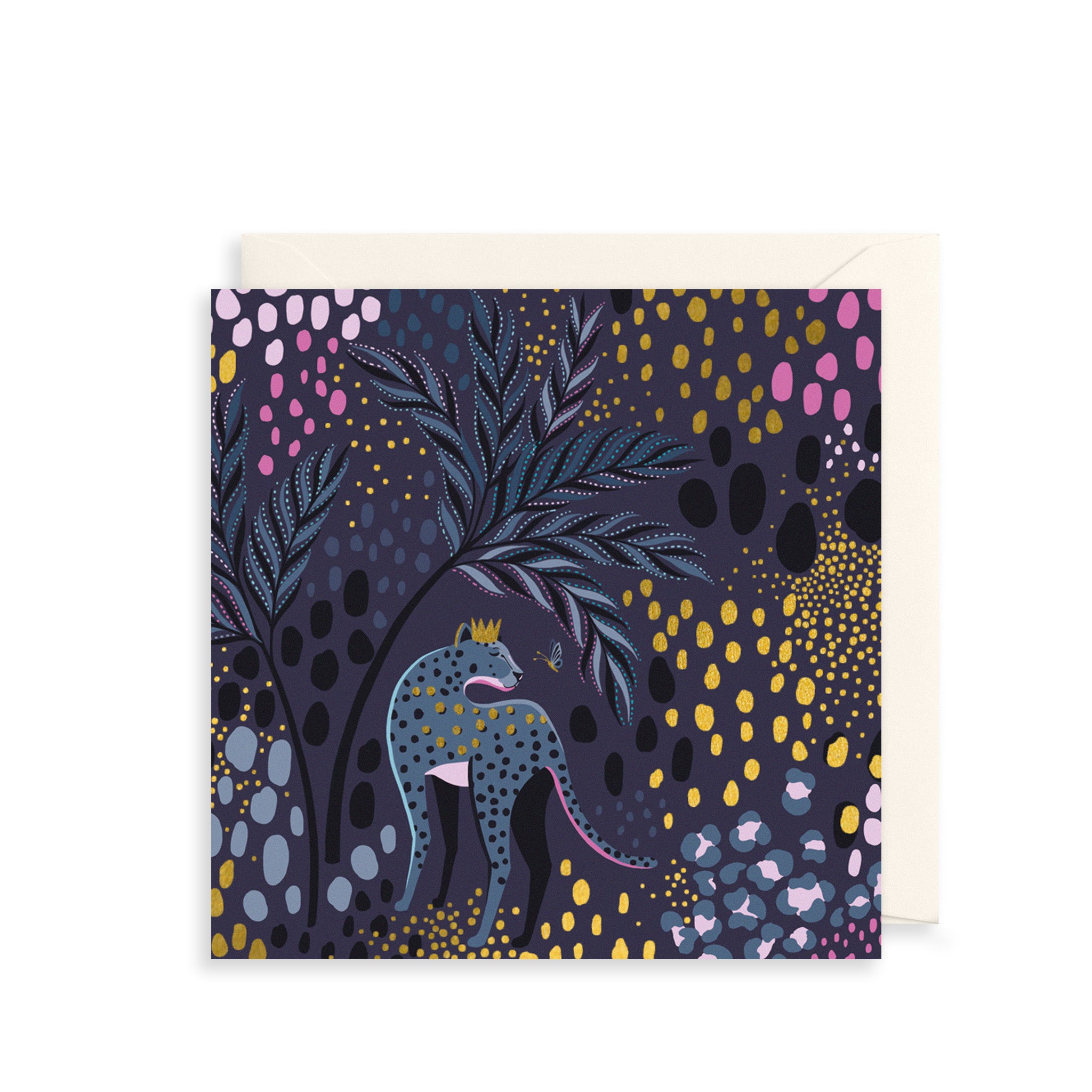 Leopard Jungle Greetings Card