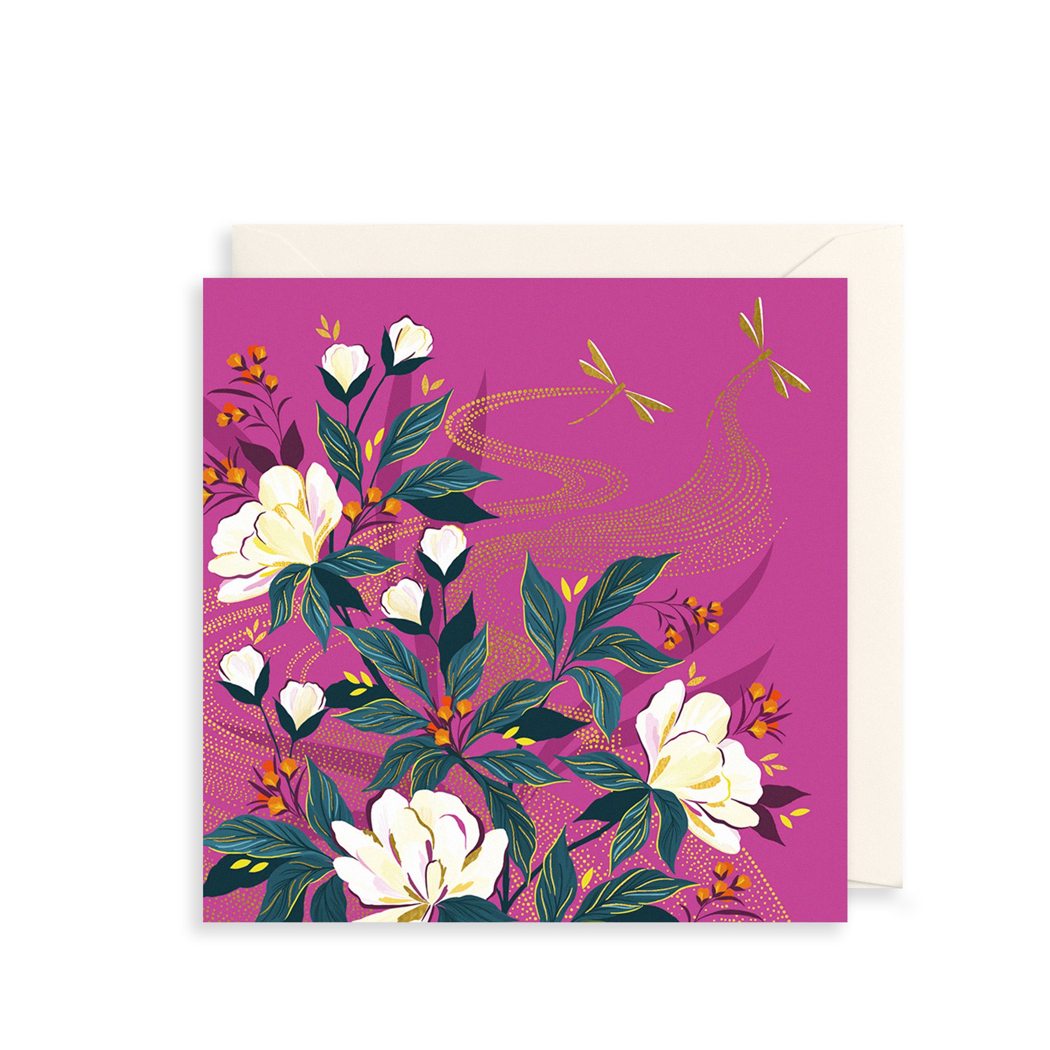 Golden Dragonfly Birthday Card