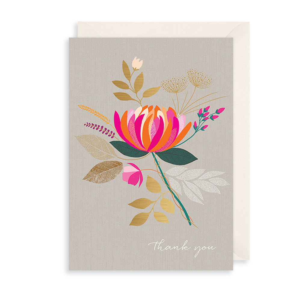 Thank You Lotus Greetings Card The Art File