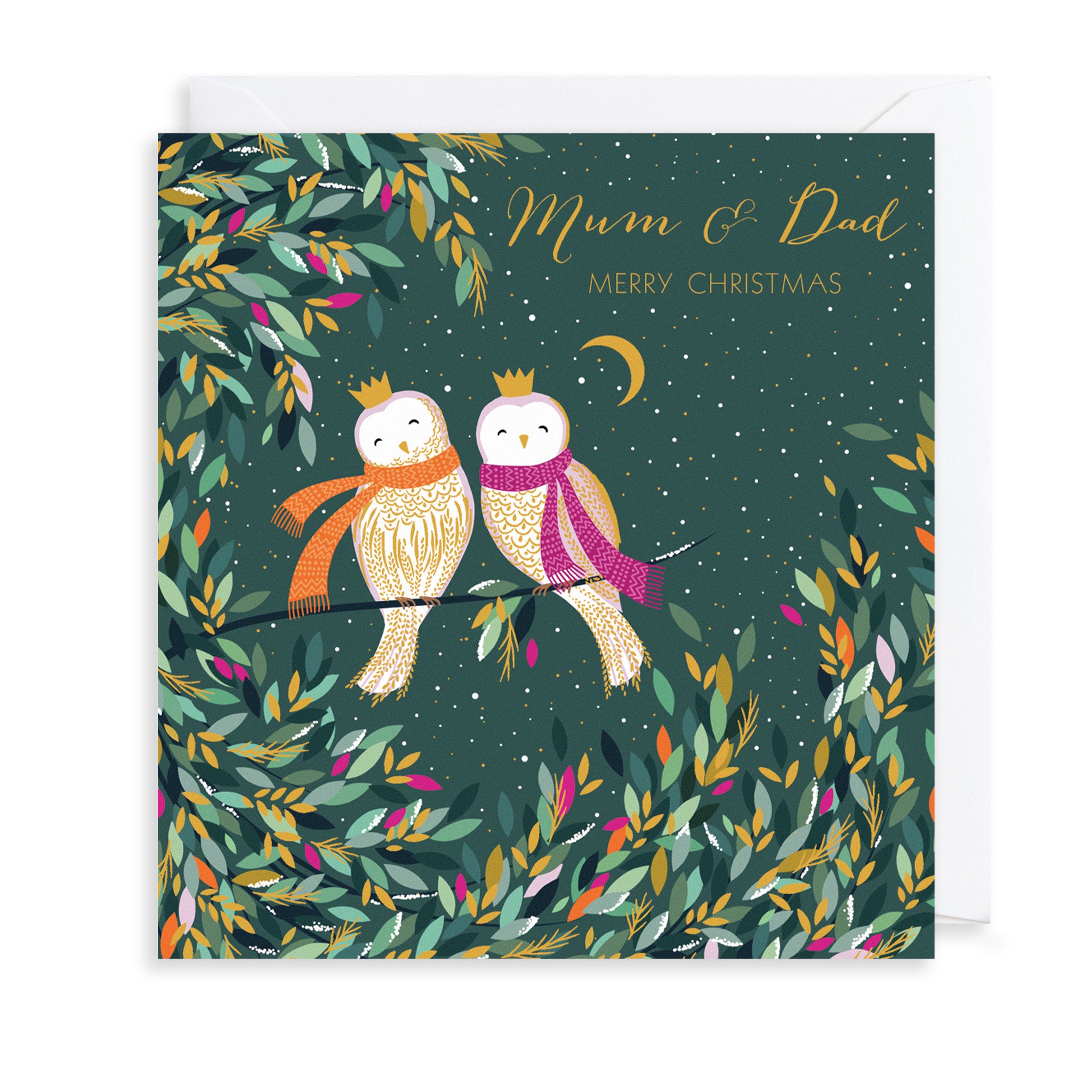 Snowy Mum & Dad Christmas Card The Art File