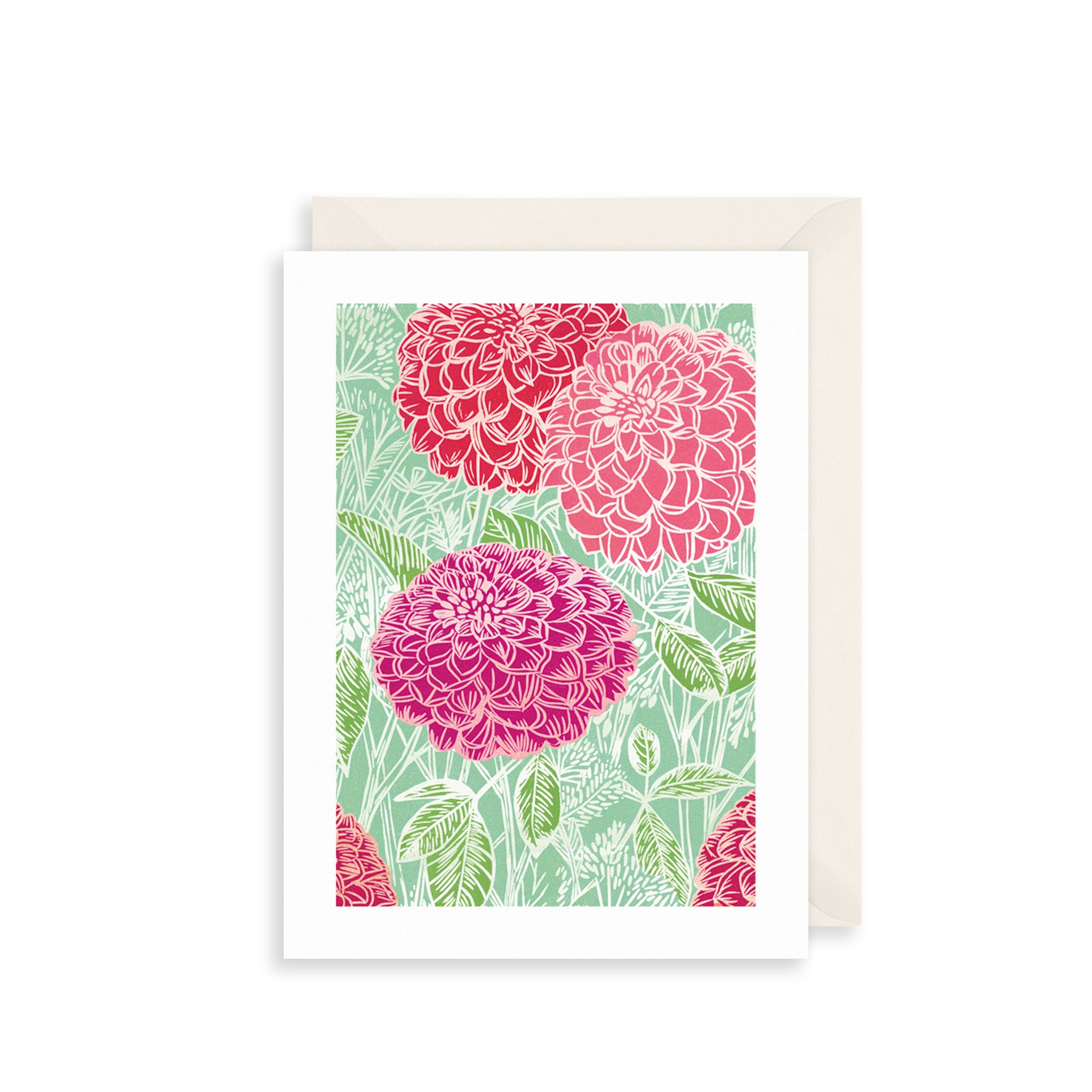 Pink Dahlia Greetings Card The Art File