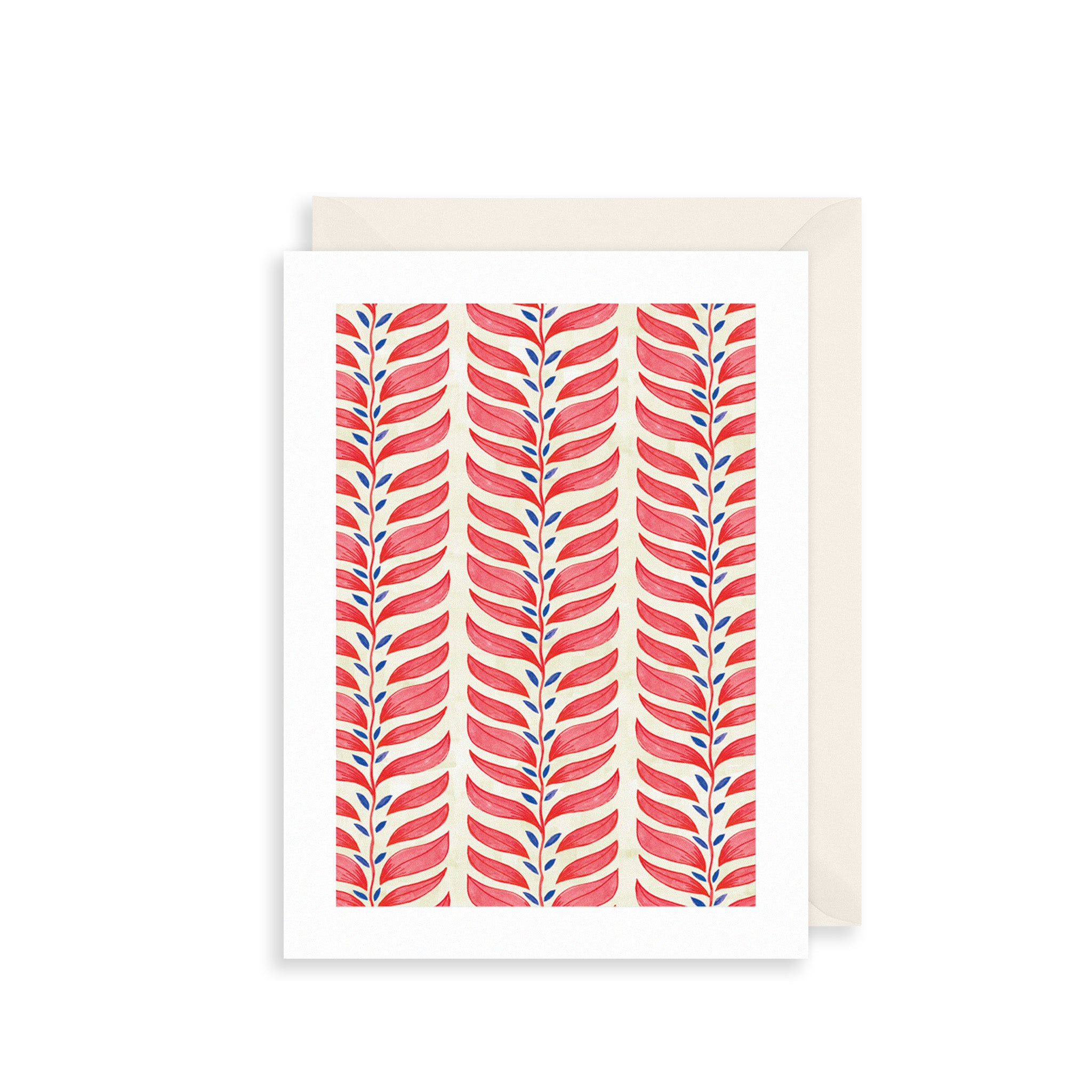 Red Leaf Greetings Card The Art File