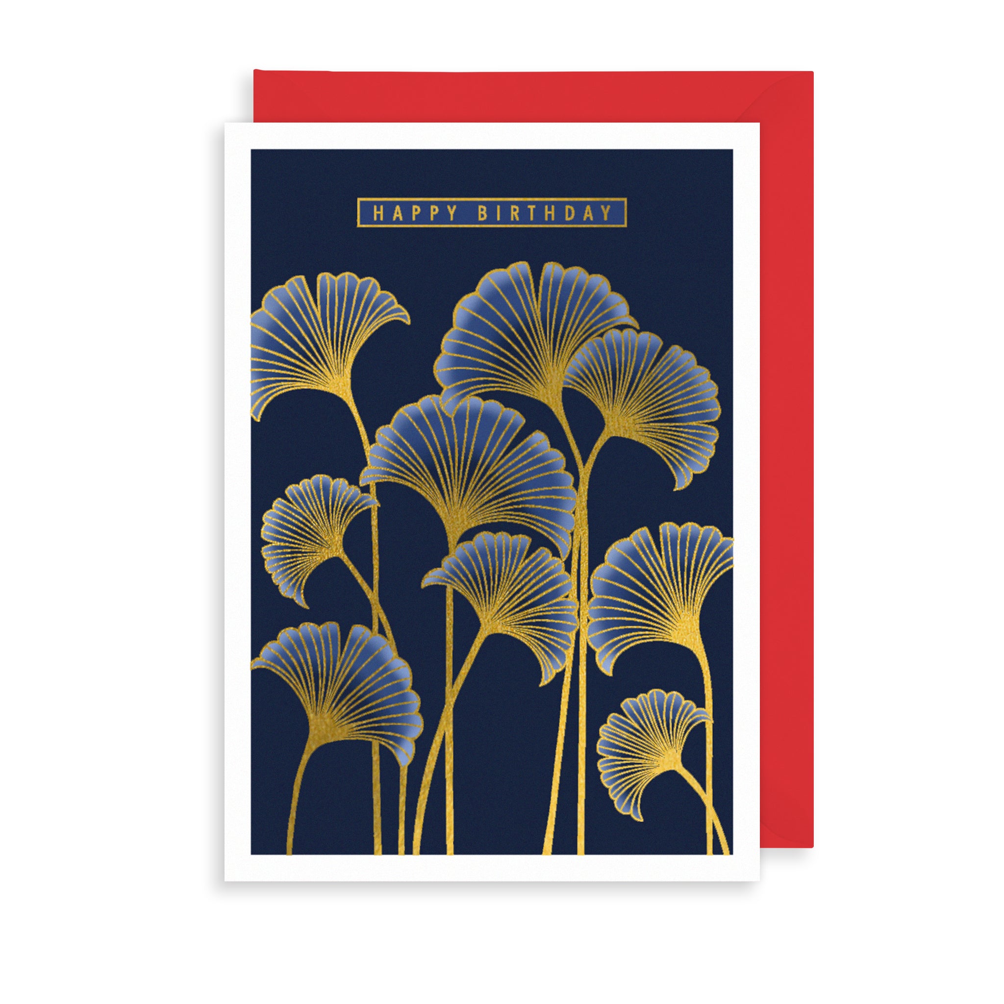 Golden Leaves Greetings Card