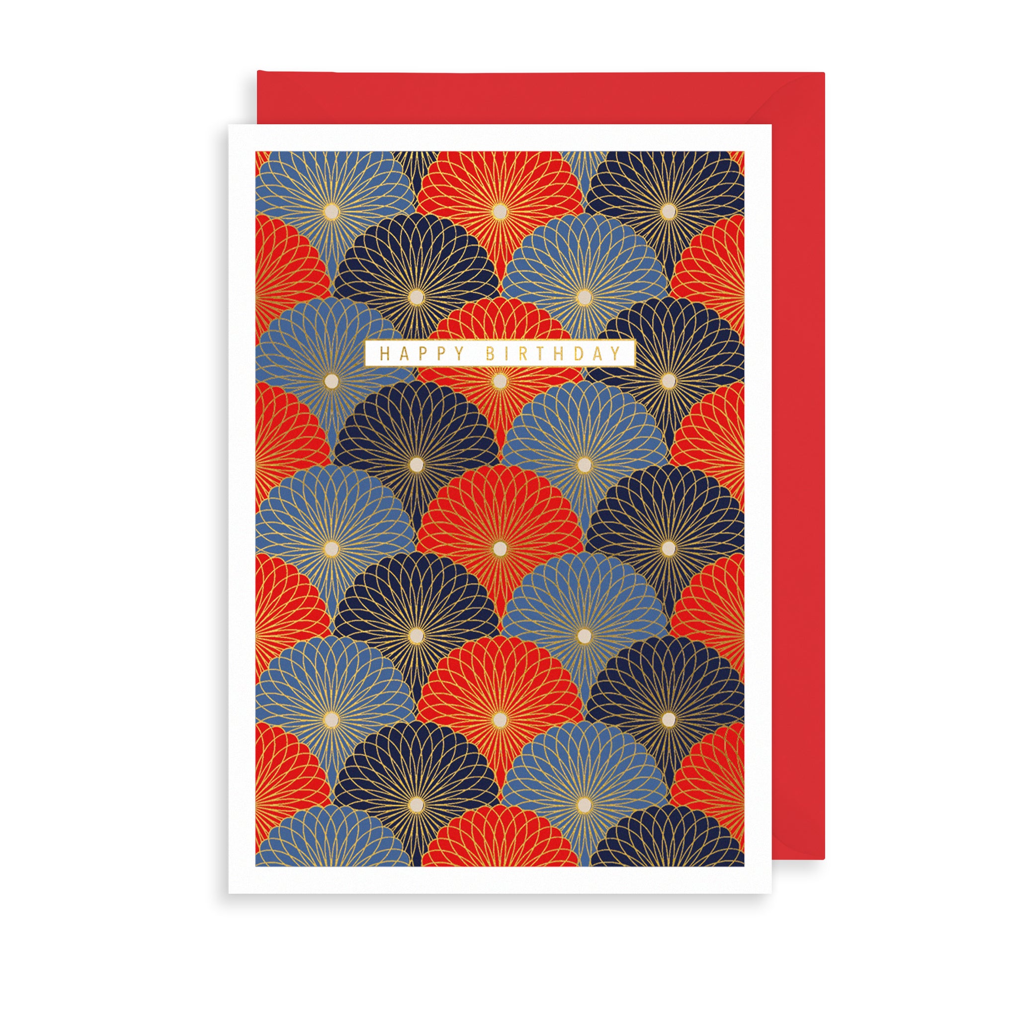 Golden Fans Greetings Card