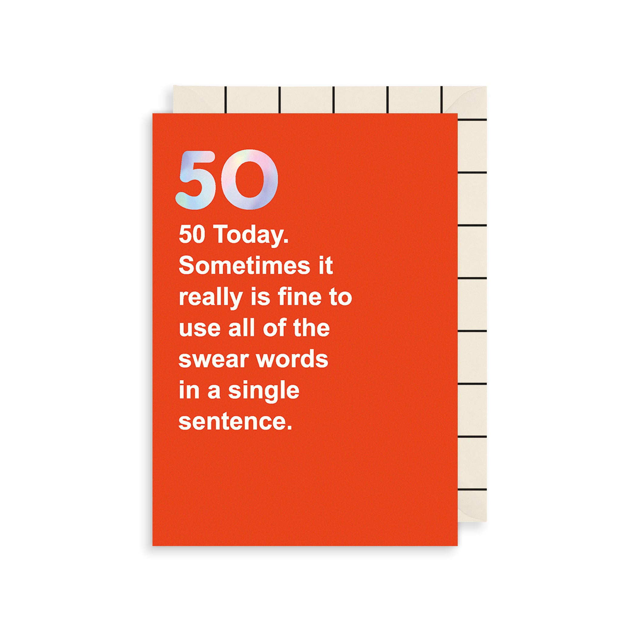 50, Swear Words Greetings Card The Art File