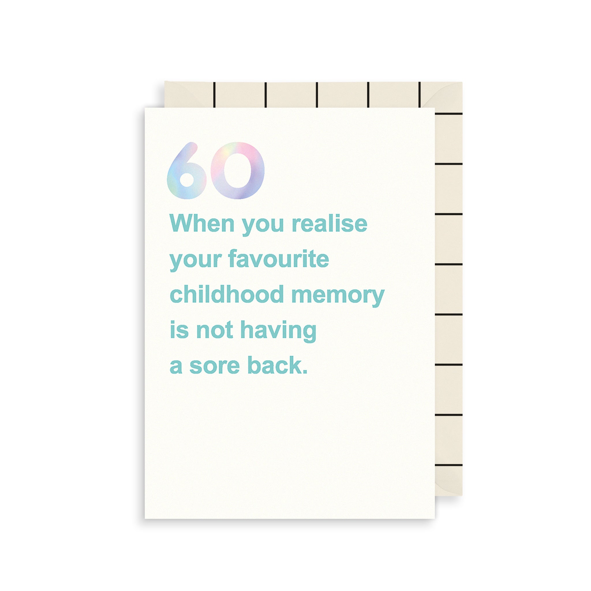 60th Birthday, Sore Back Greetings Card The Art File