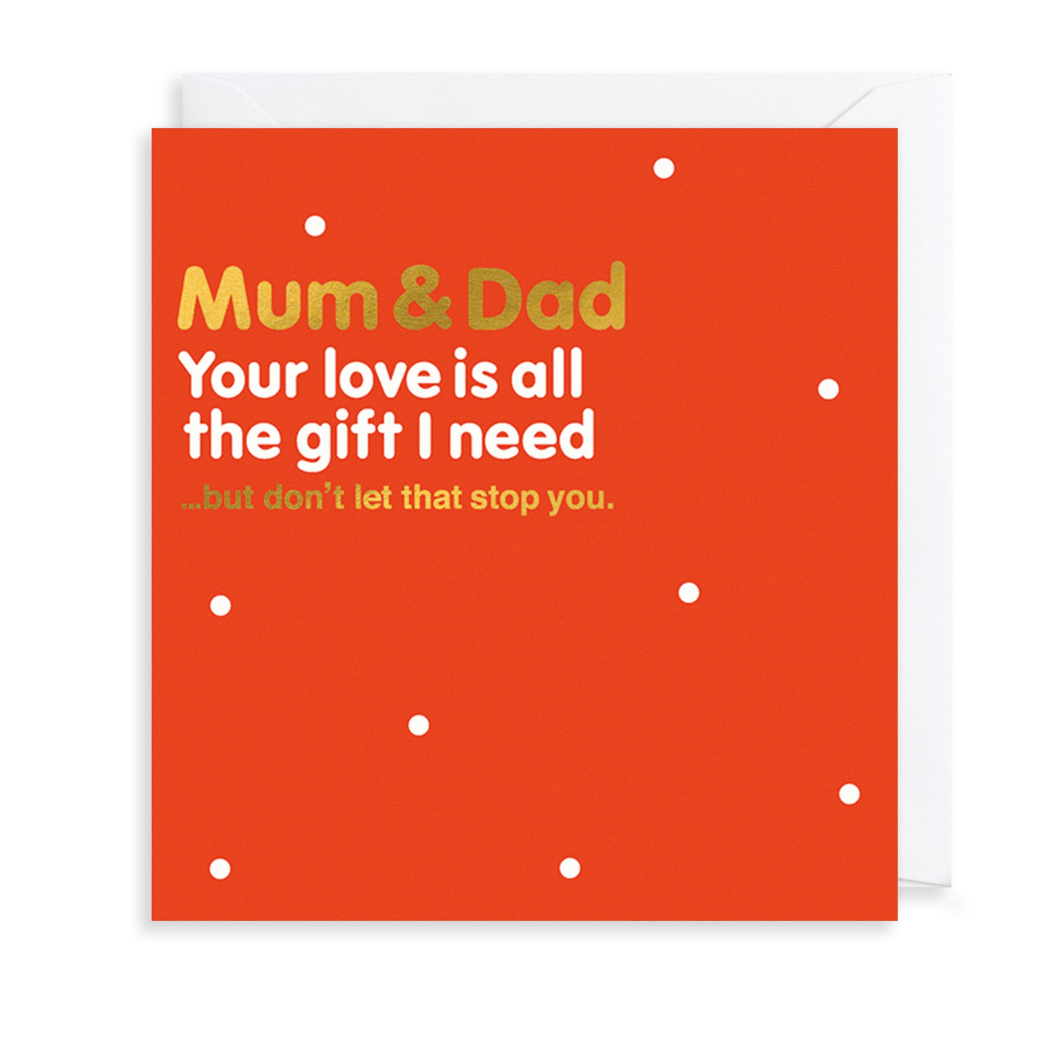 Lovely Mum & Dad Christmas Card The Art File
