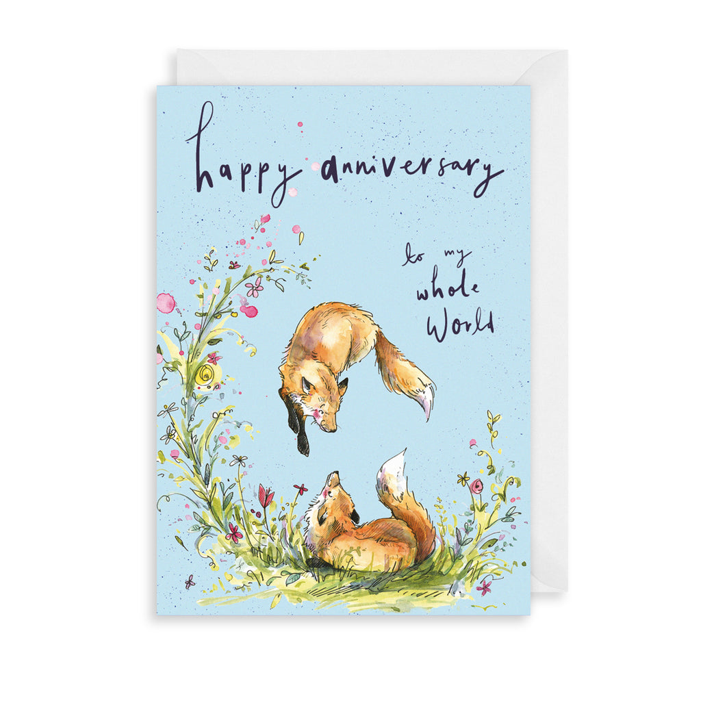 Happy Anniversary World Greetings Card The Art File