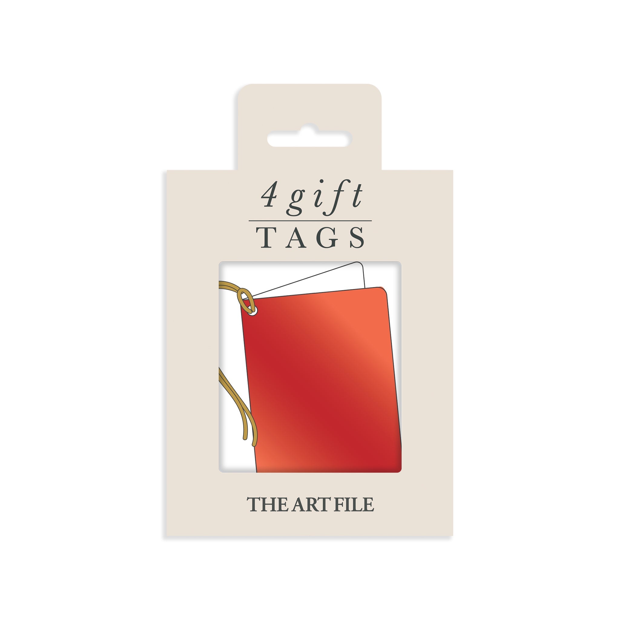 Red Foil Christmas Gift Tags