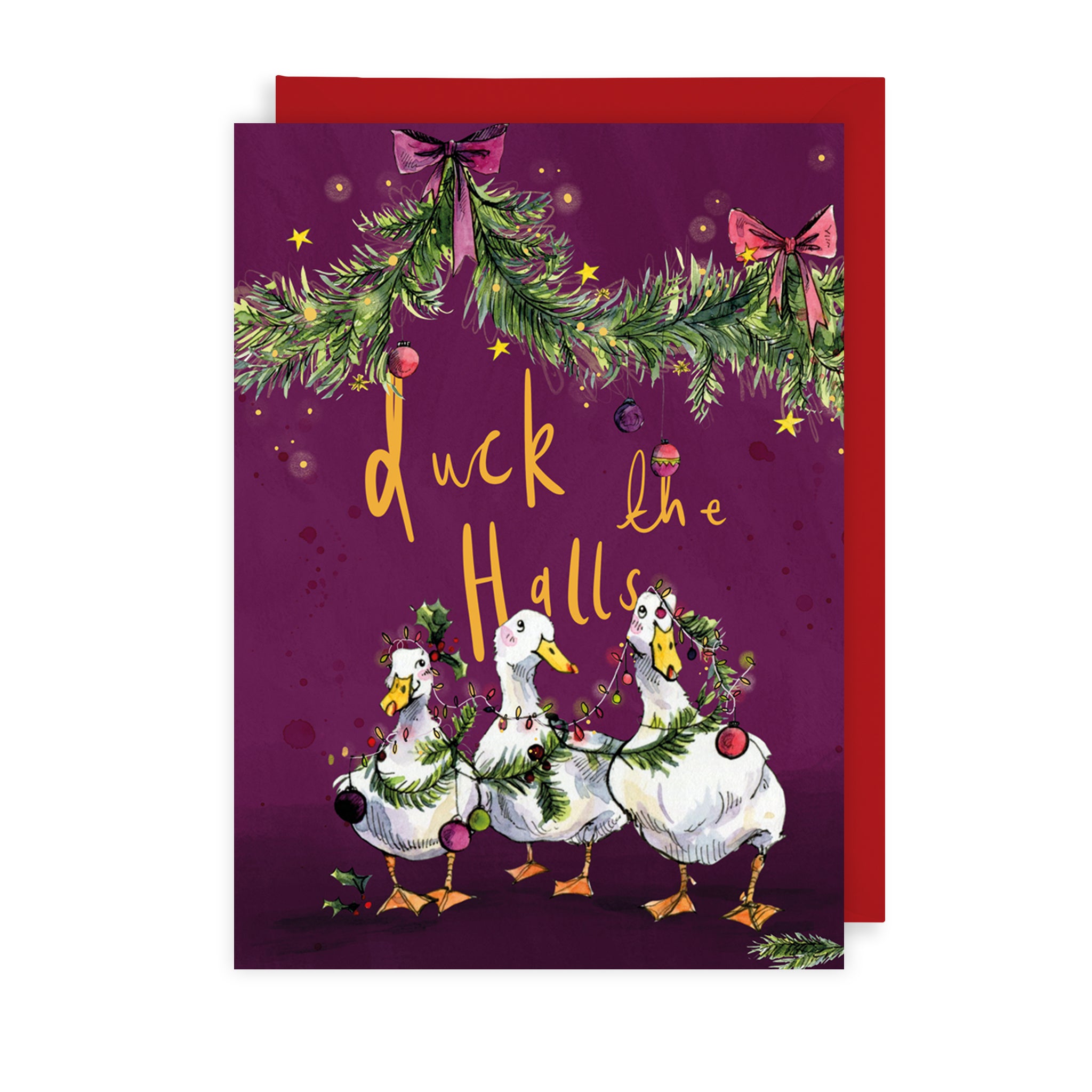 Duck The Halls Christmas Card