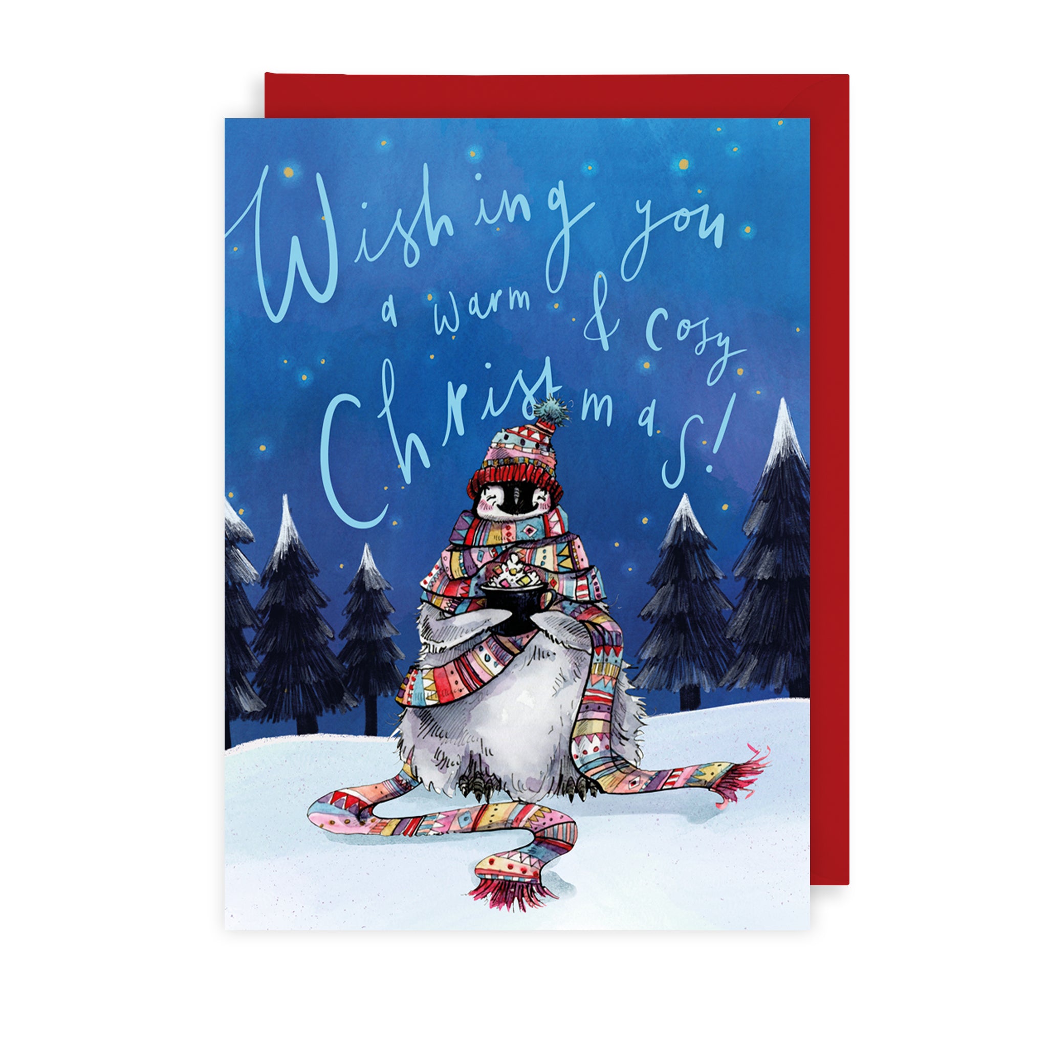 Cosy Penguin Christmas Card