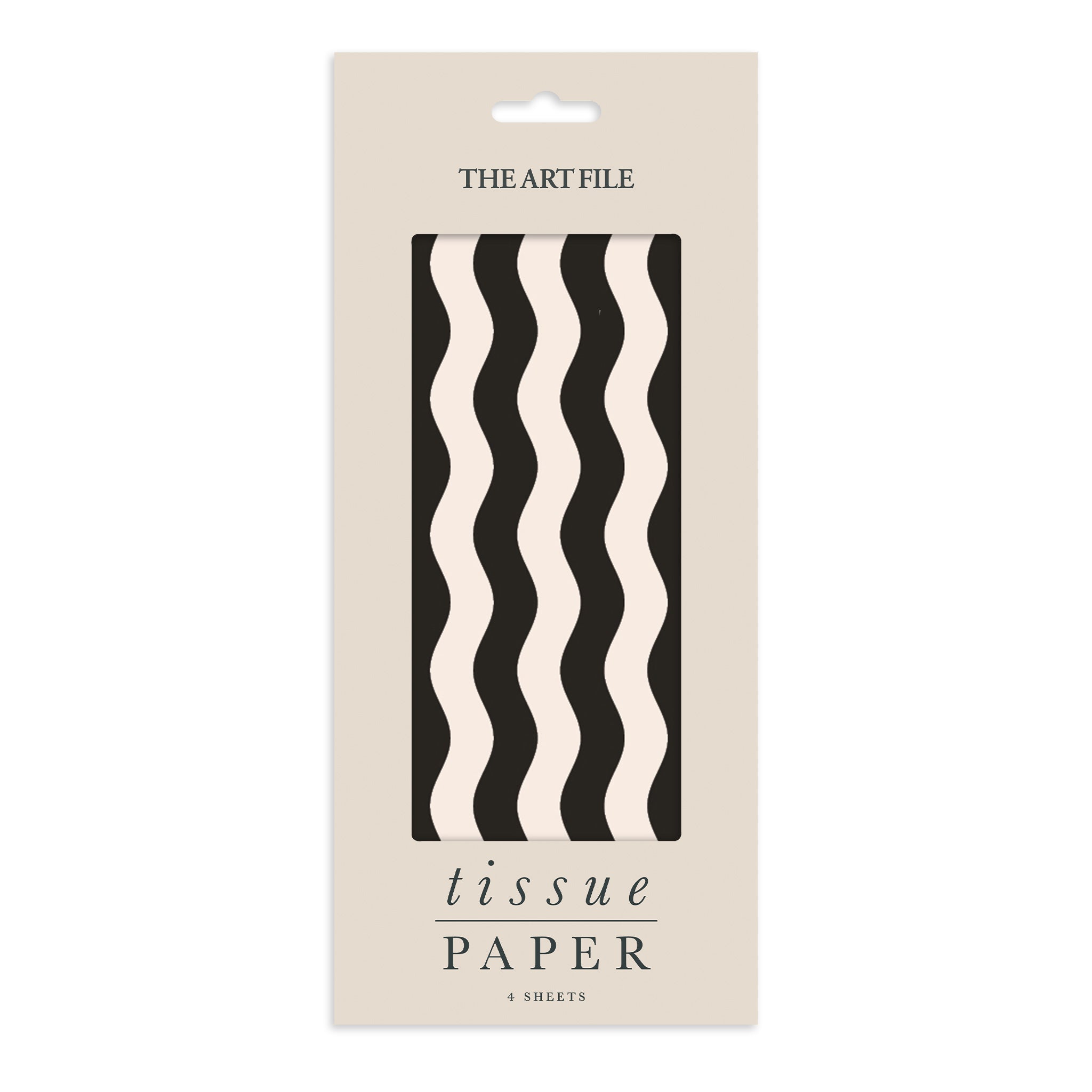 Black & White Waves Tissue Paper | 4 Sheets