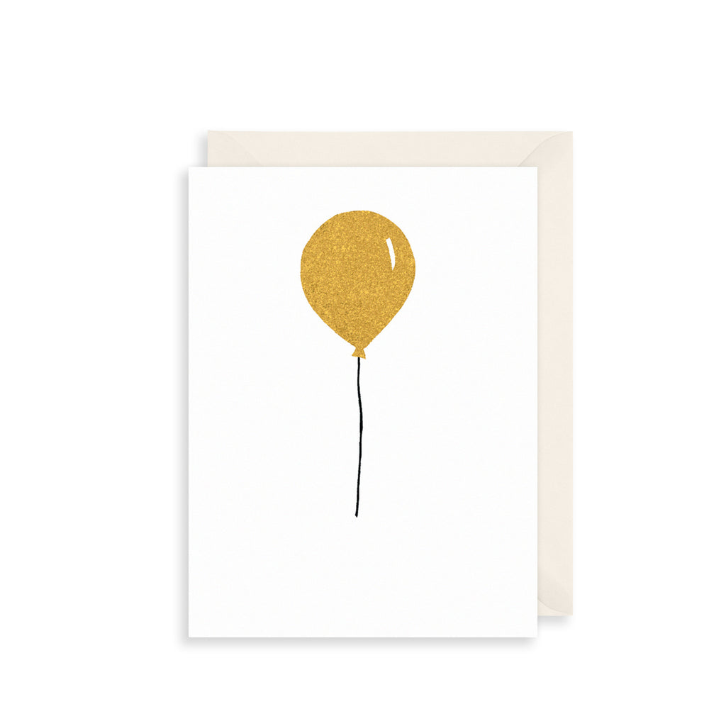 Golden Balloon Greetings Card The Art File