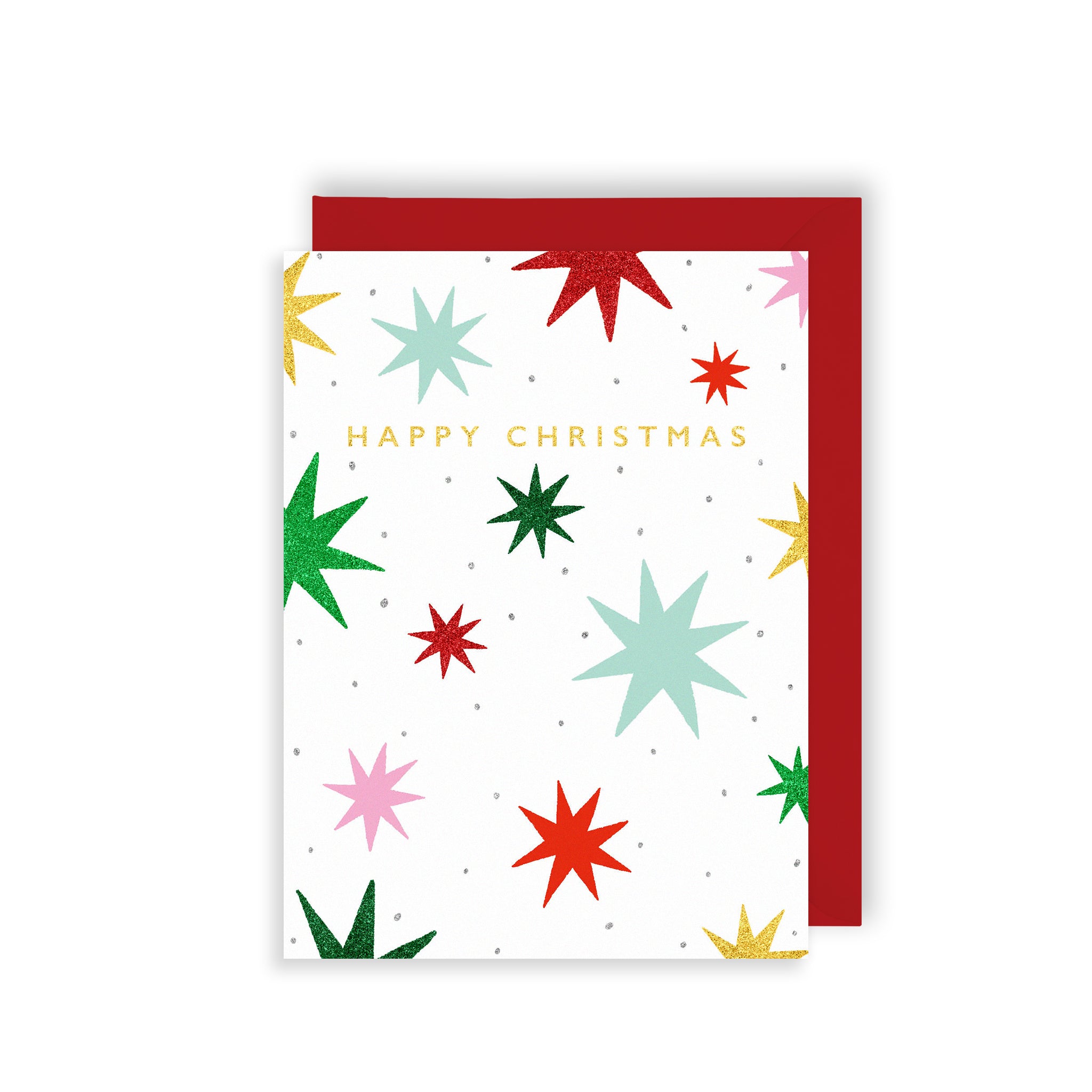 Happy Christmas Stars Christmas Card