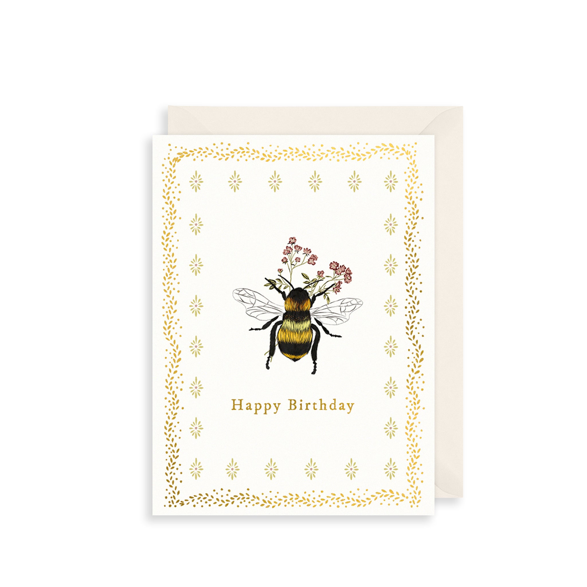 Golden Bee Greetings Card