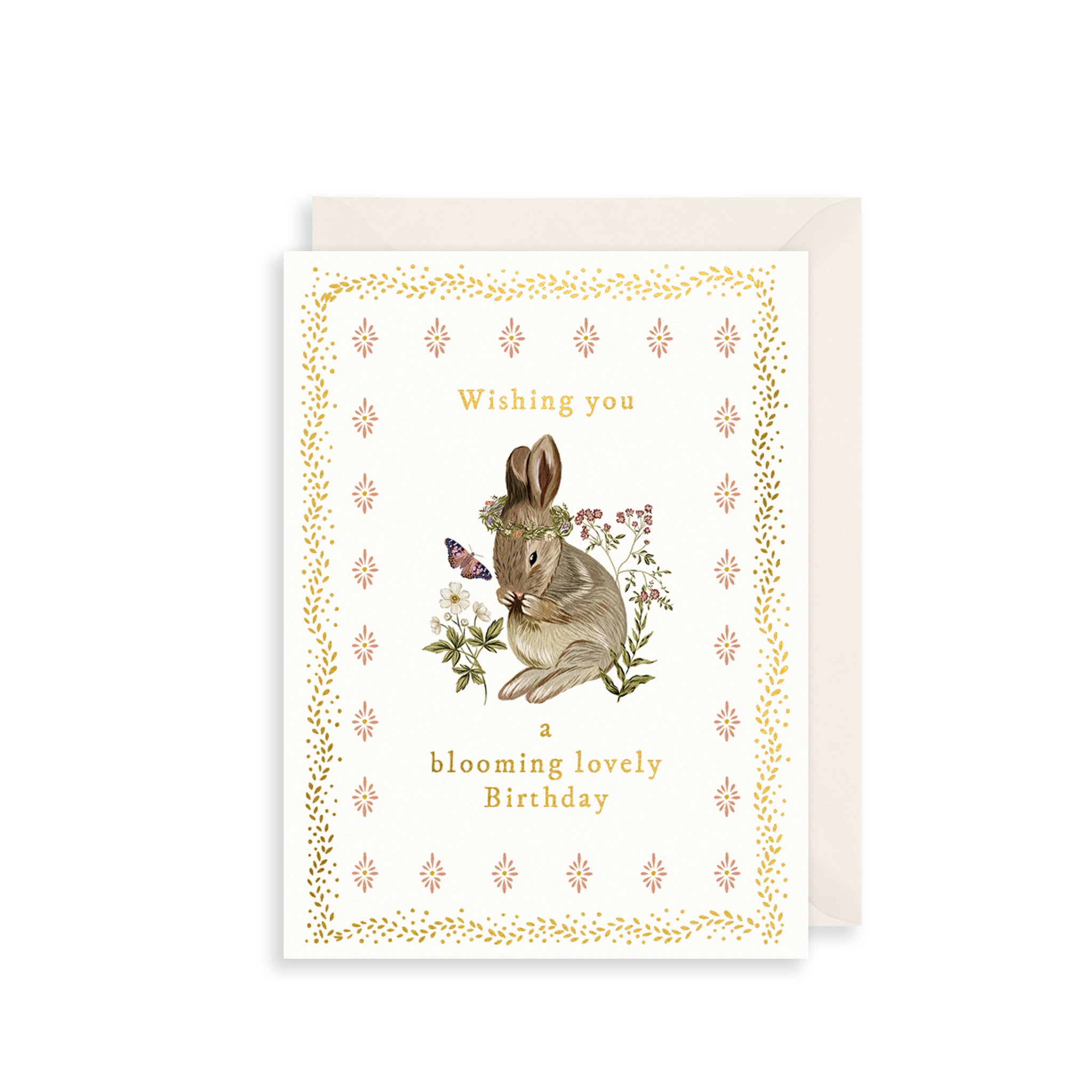 Blooming Bunny Greetings Card