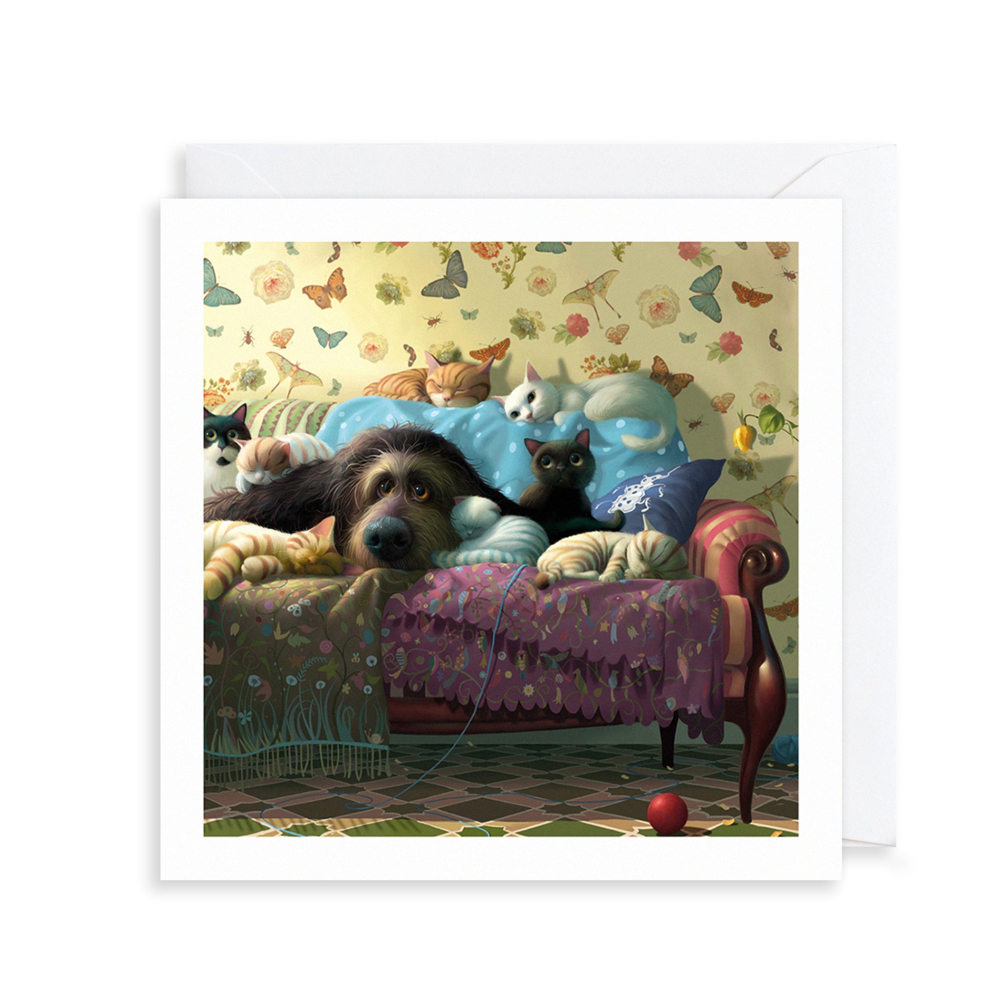 Sofa Time Greetings Card The Art File