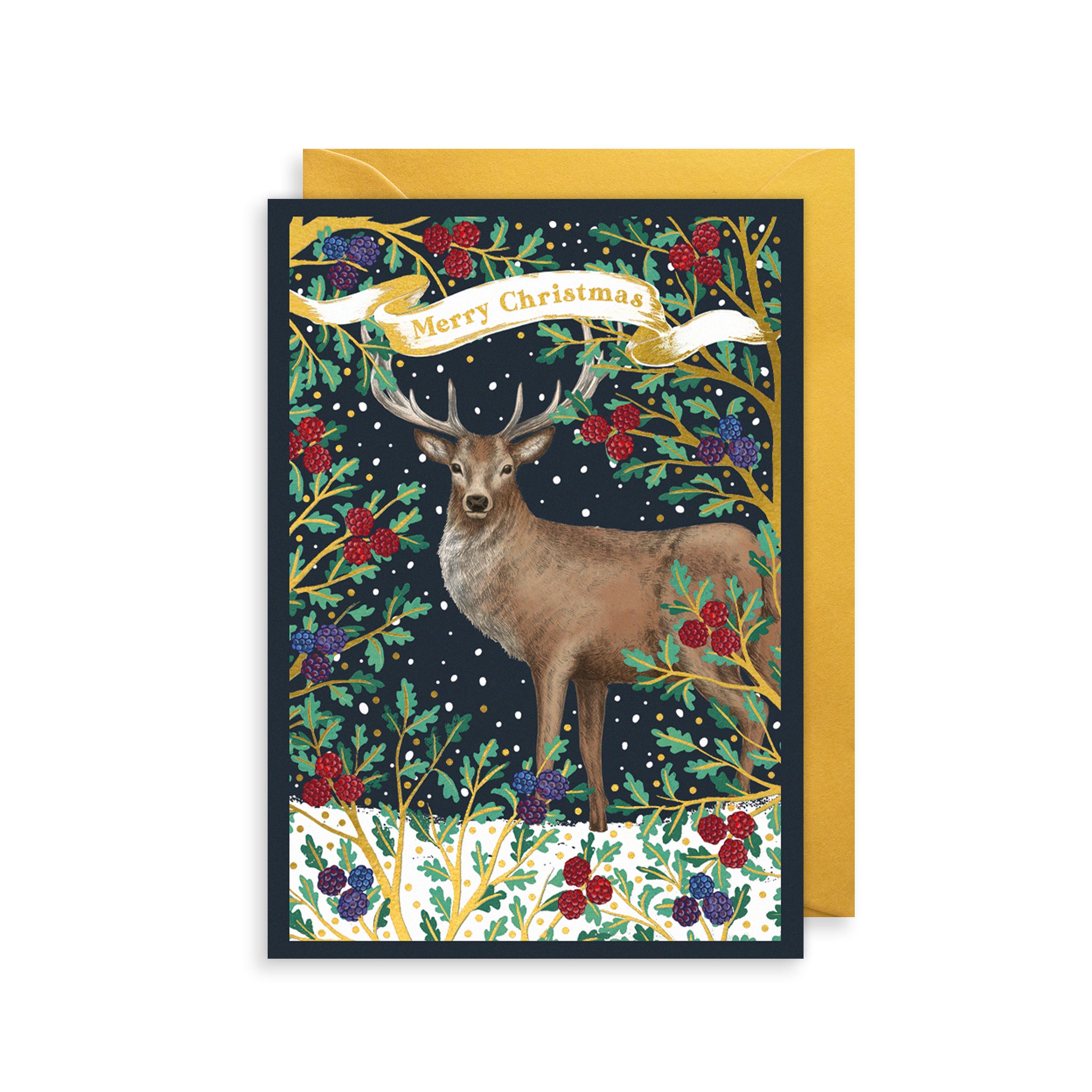 Winter Stag Christmas Card The Art File