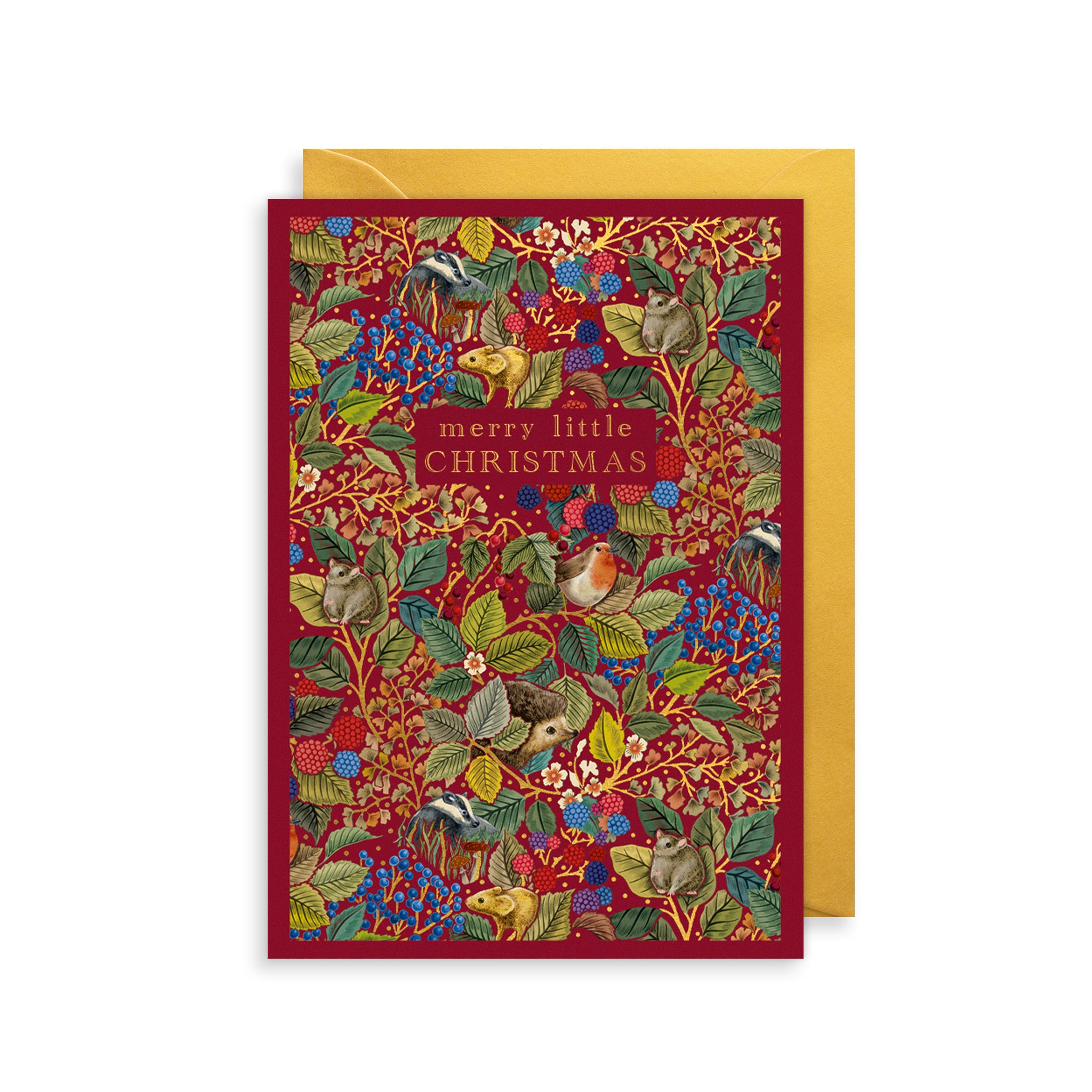 Golden Wildlife Christmas Card The Art File