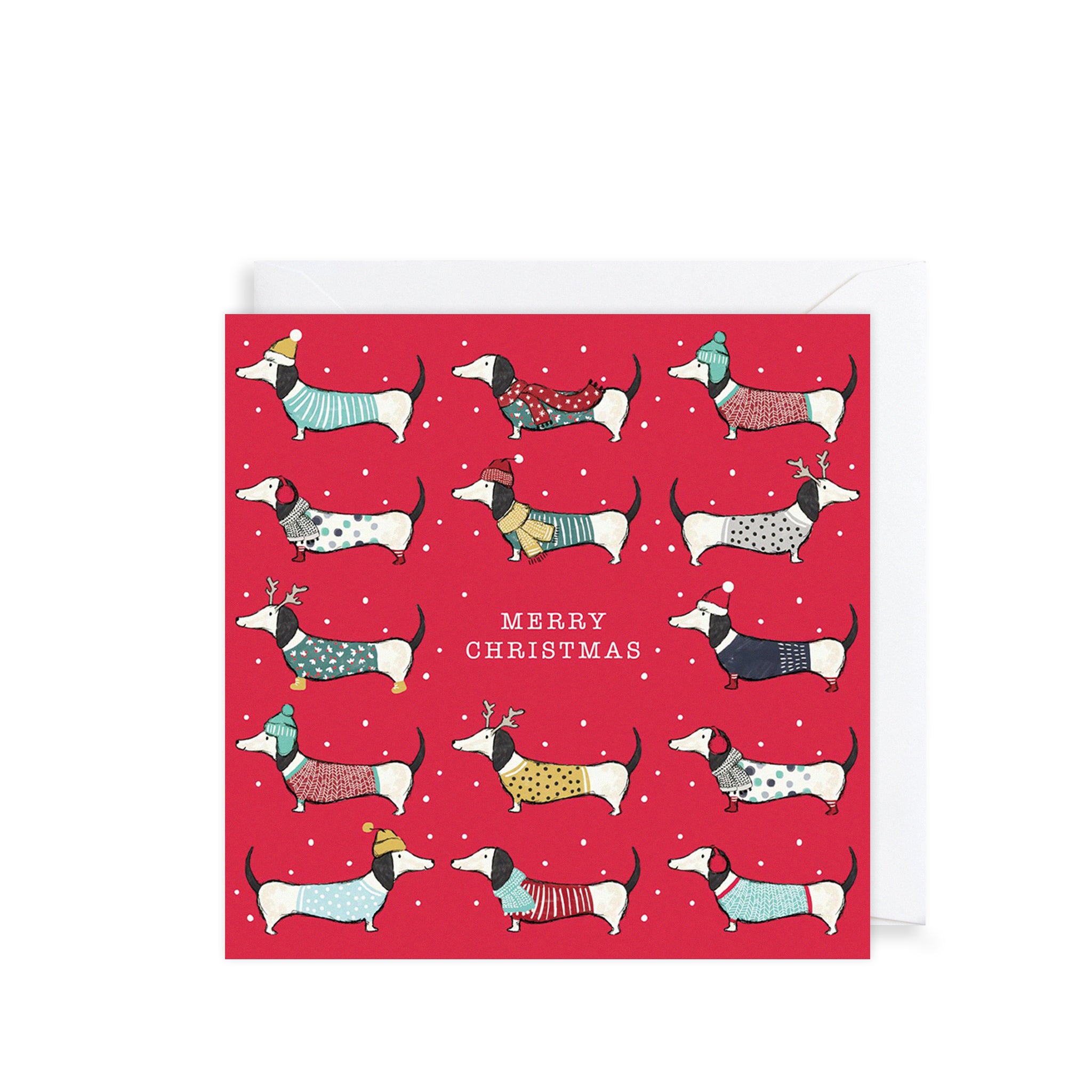 Dachshund Pattern, Christmas Charity Cards
