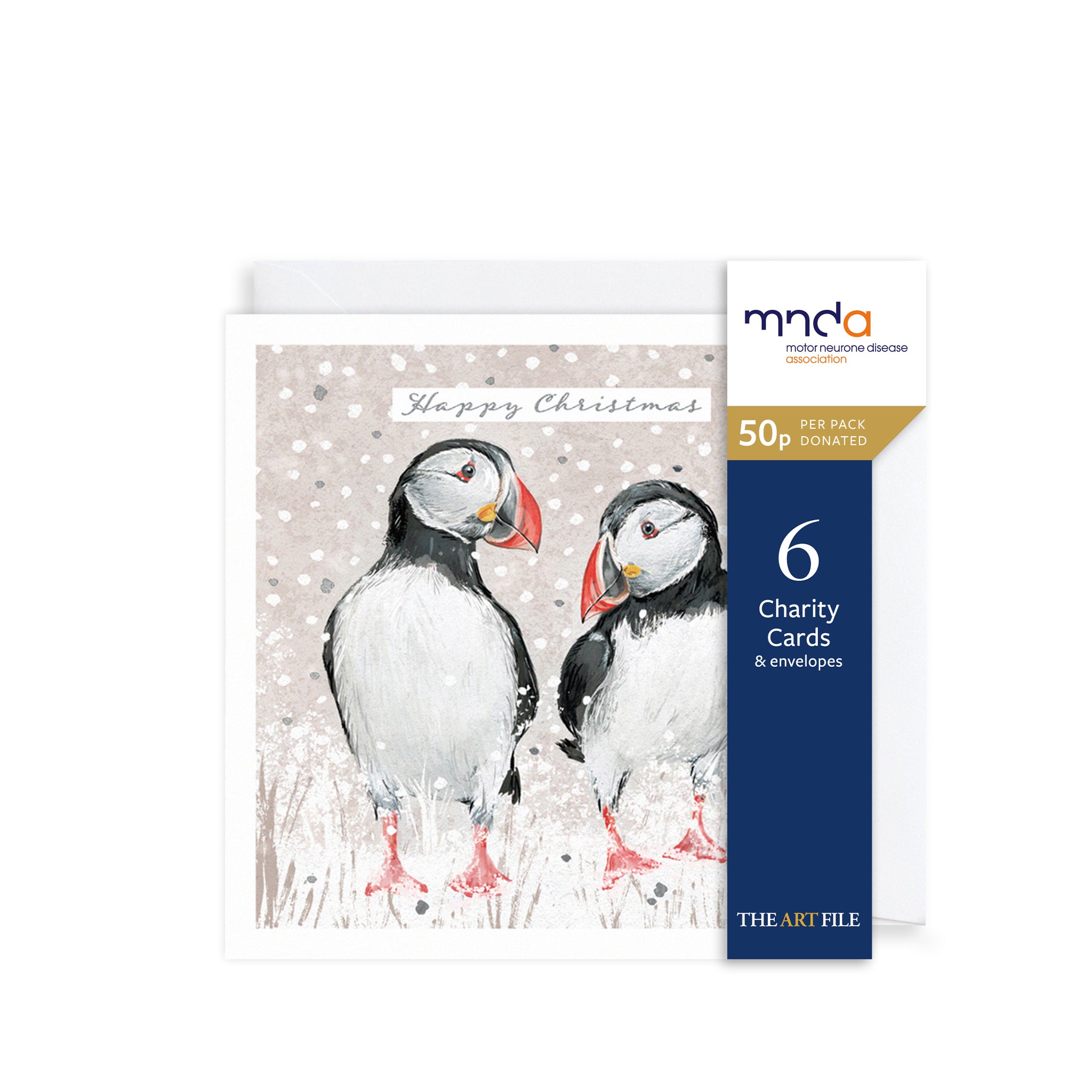 Snowy Puffins, Christmas Charity Cards