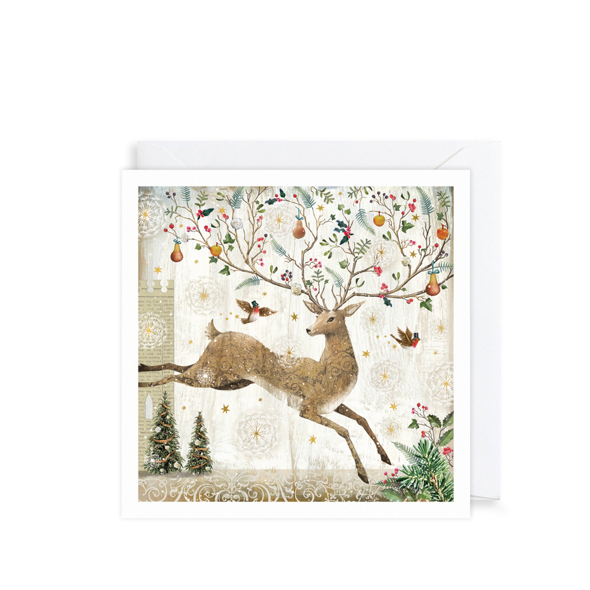 Botanical Deer, Christmas Charity Cards