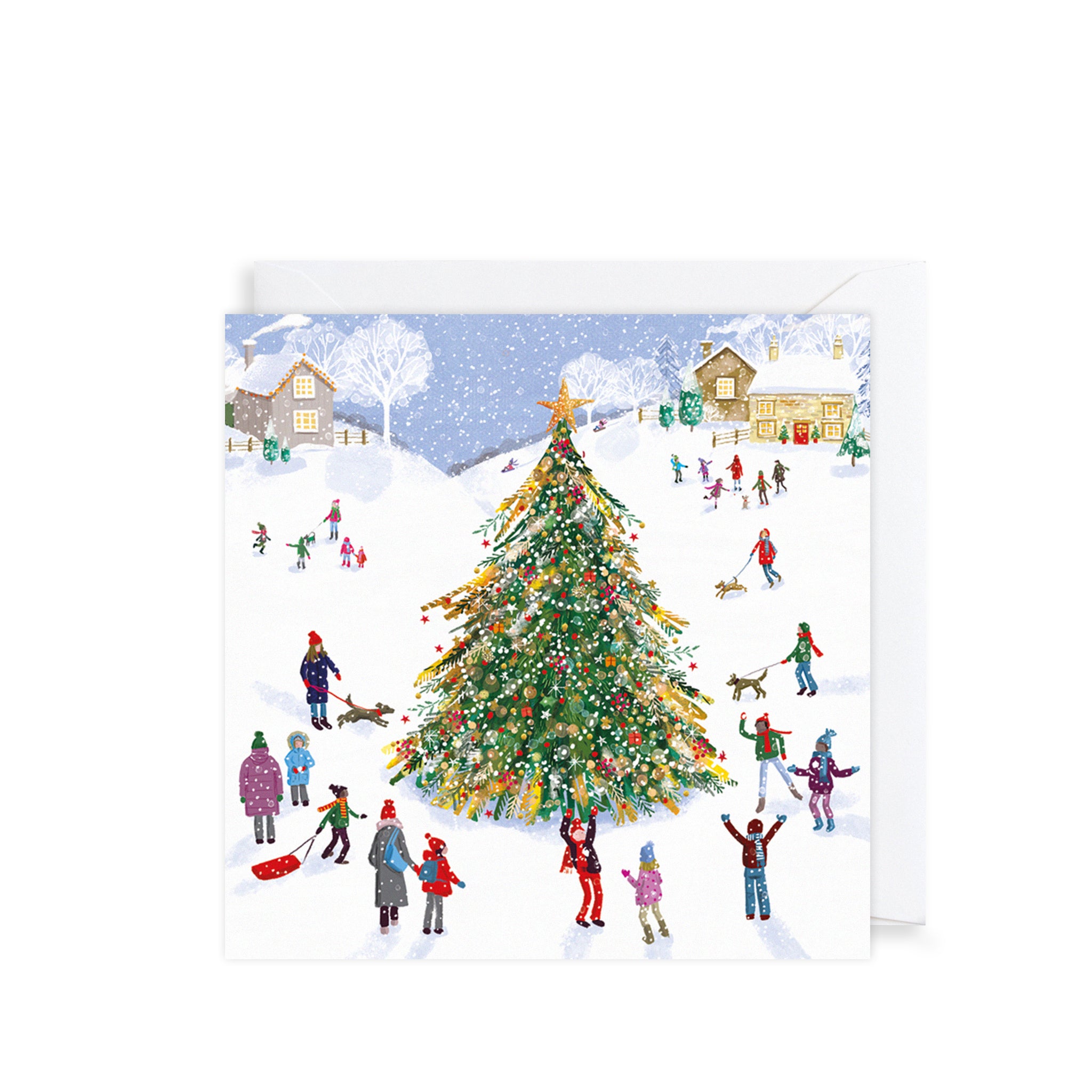 Village Christmas Tree, Christmas Charity Cards