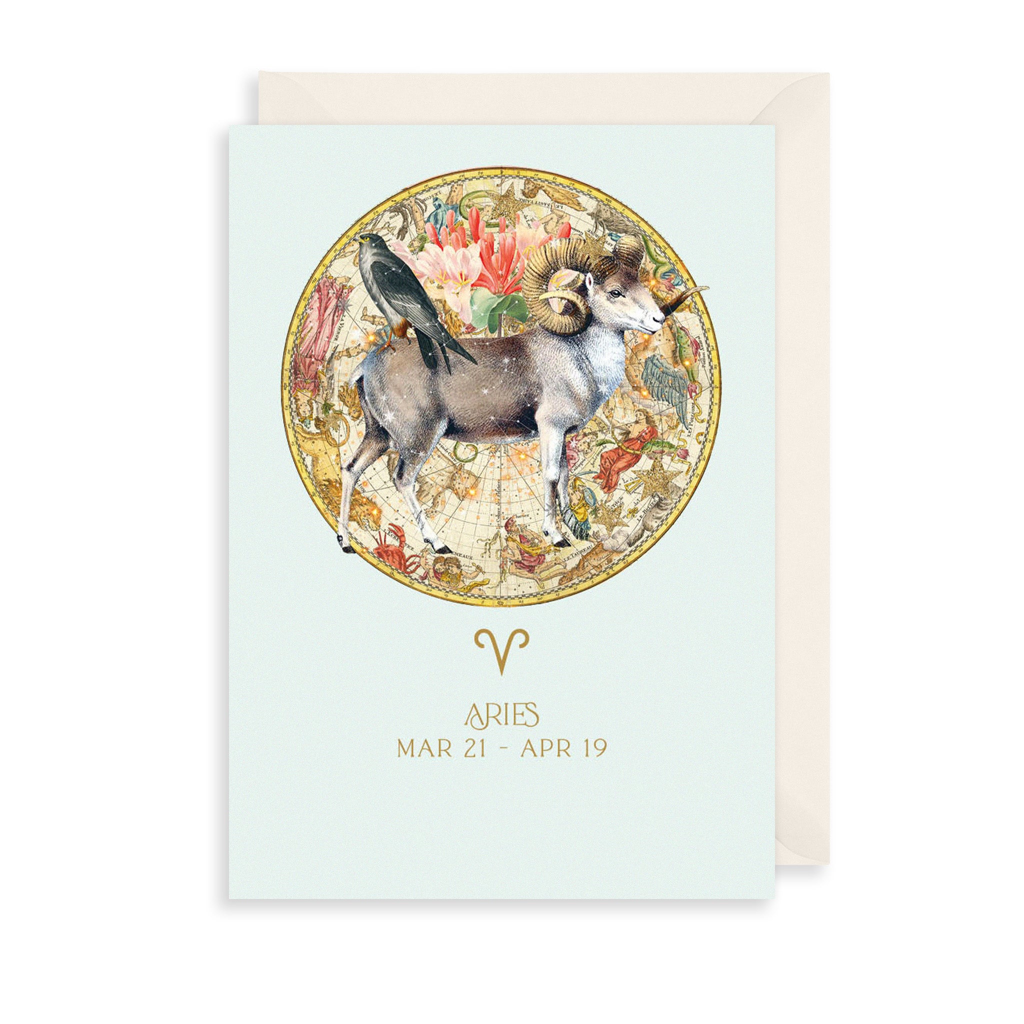 Aries Zodiac Birthday Card