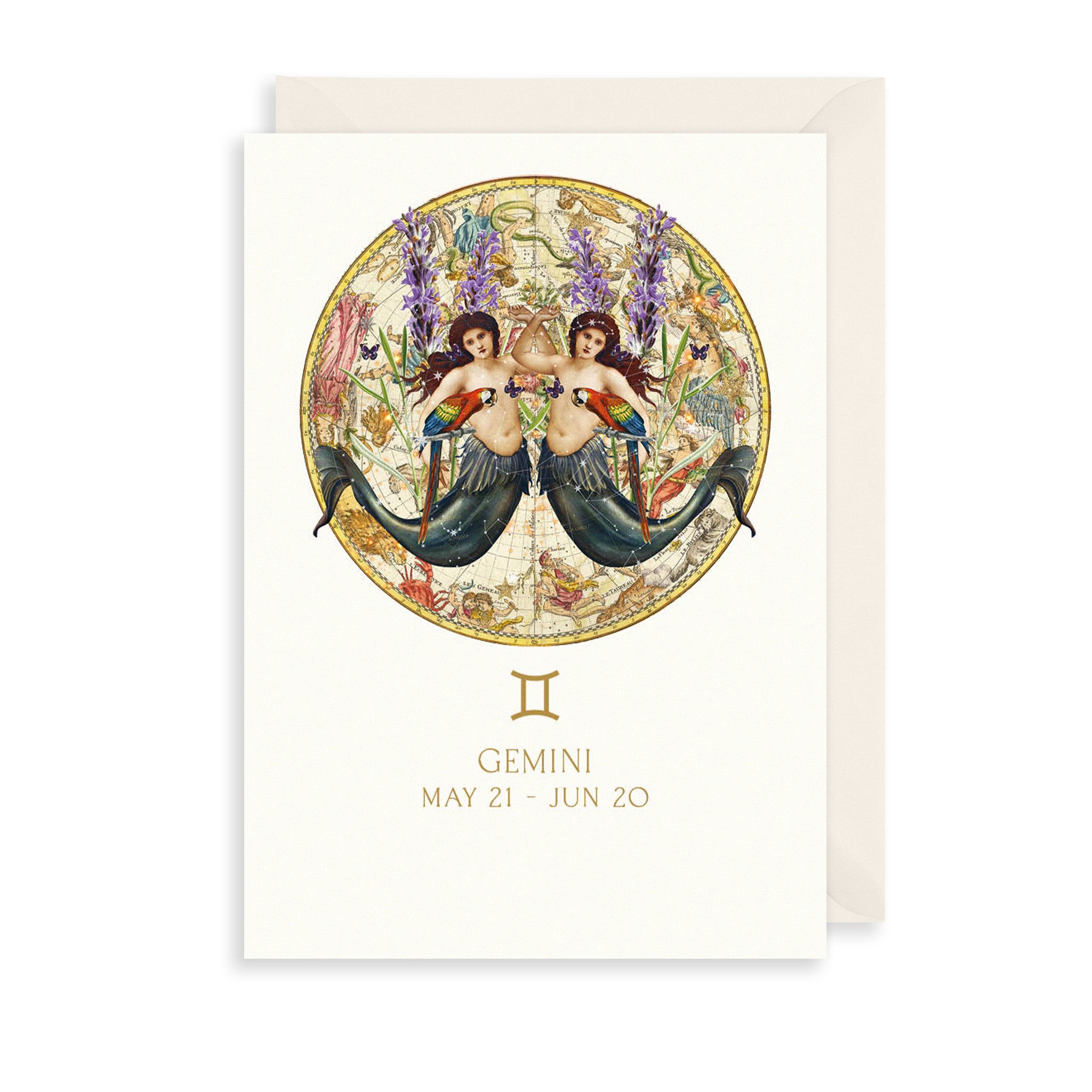 Gemini Zodiac Birthday Card