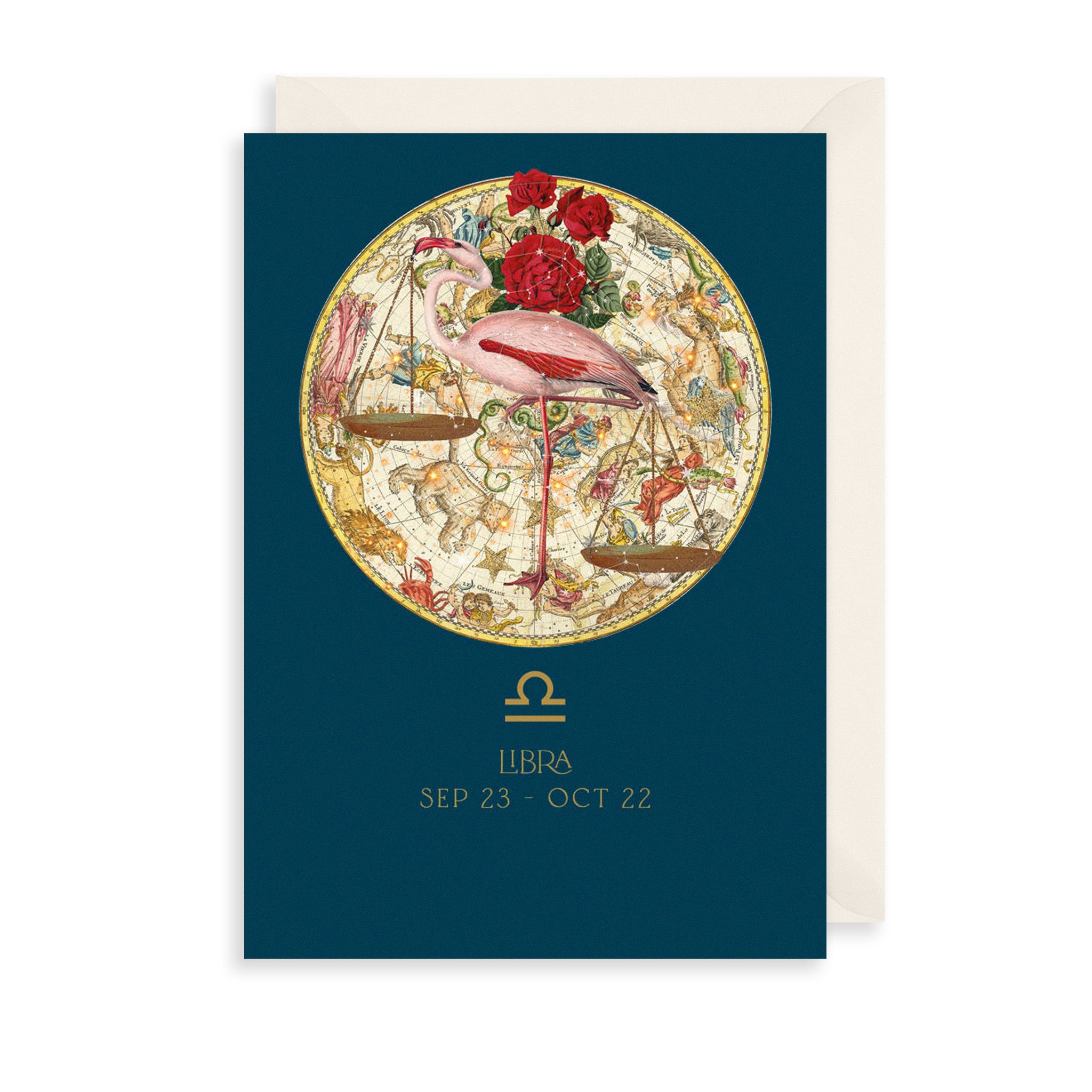 Libra Zodiac Birthday Card