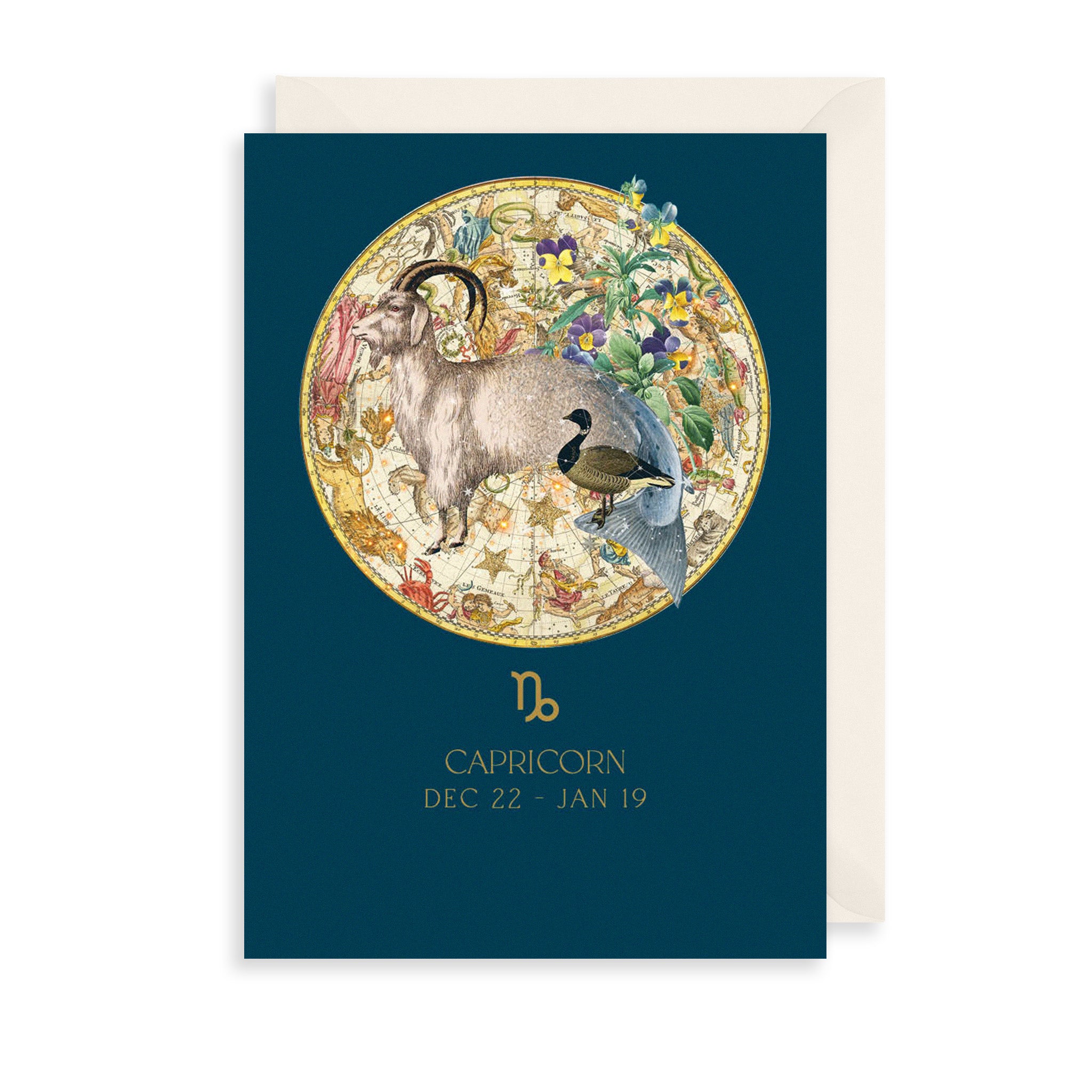 Capricorn Zodiac Birthday Card