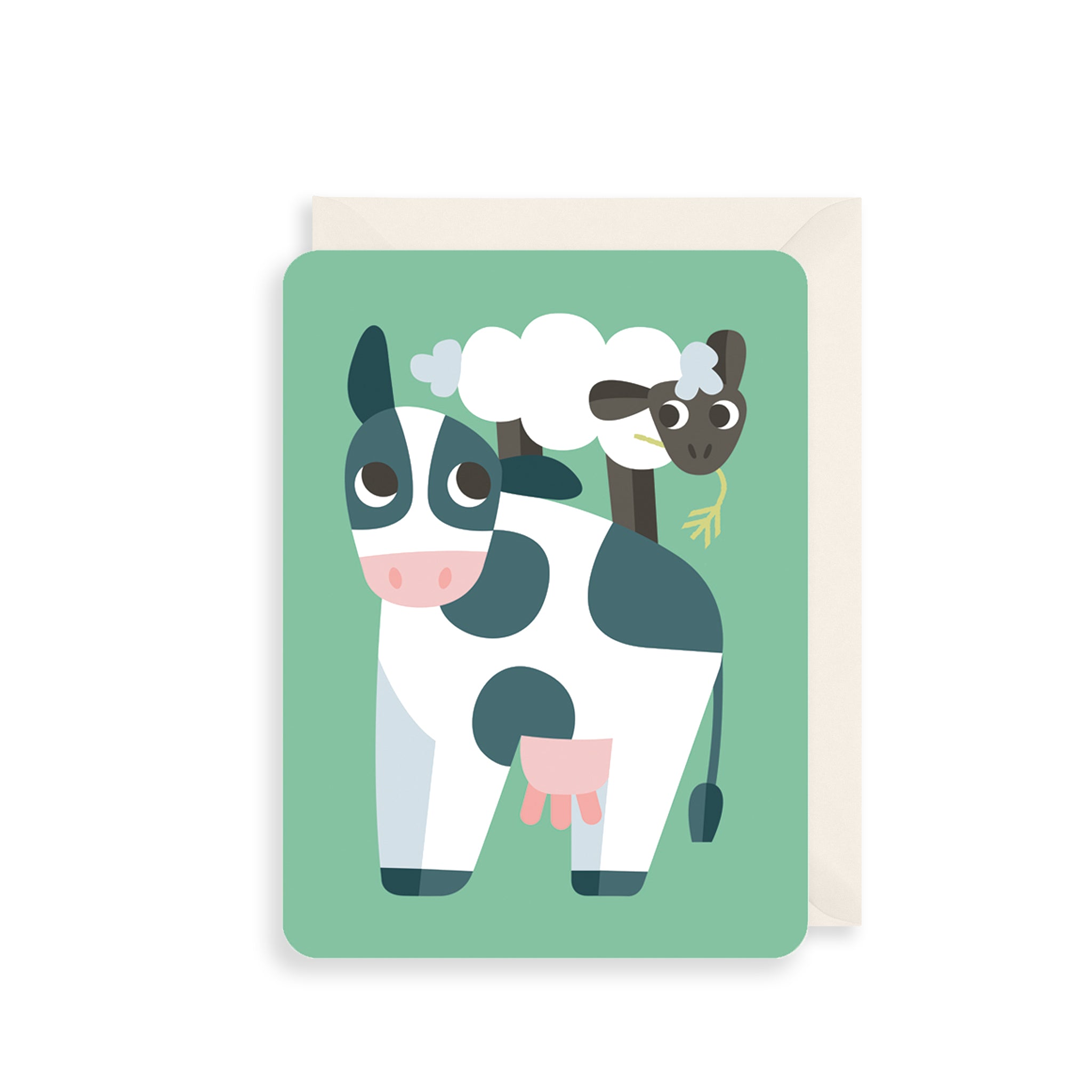 Sheep & Cow Greetings Card