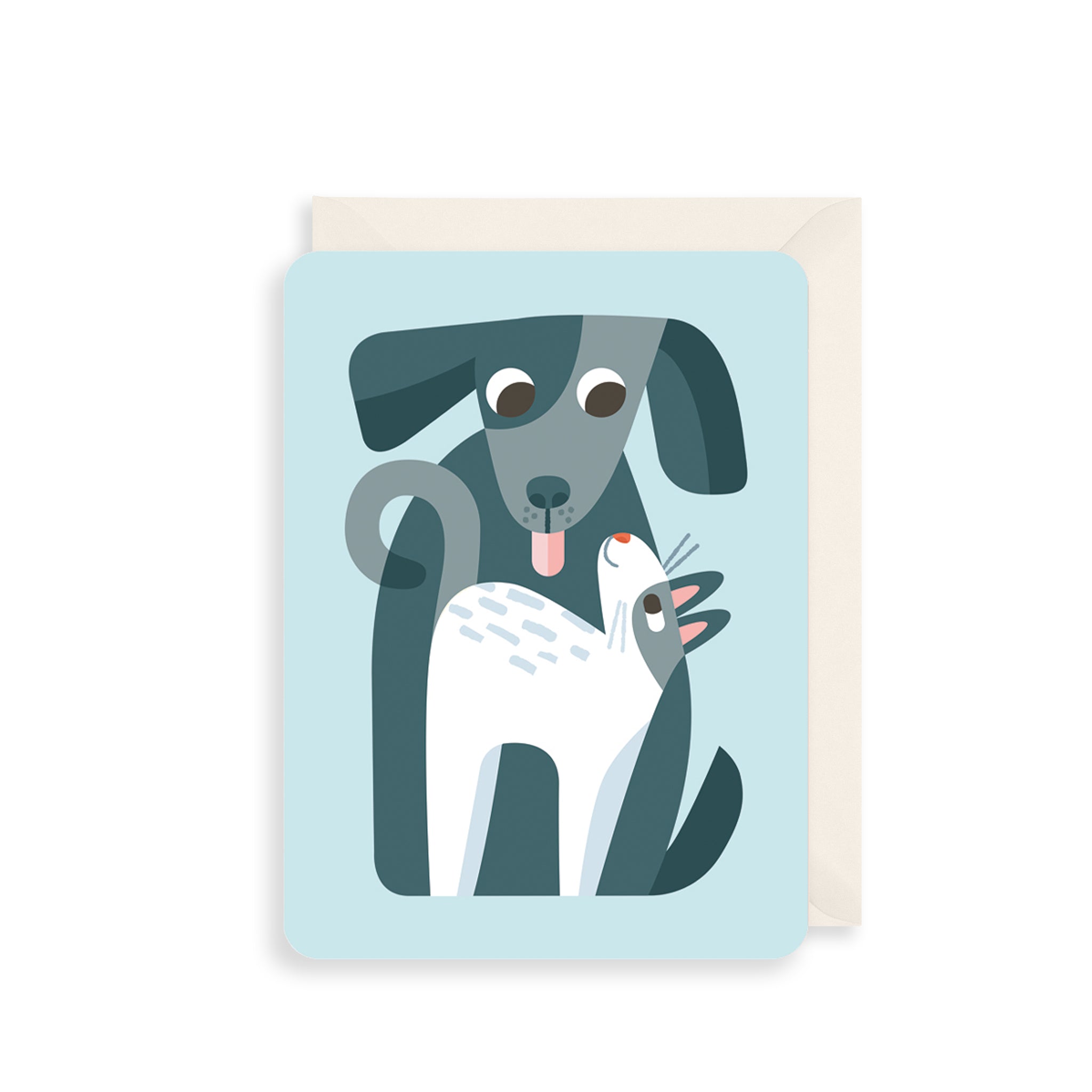 Dog & Cat Greetings Card