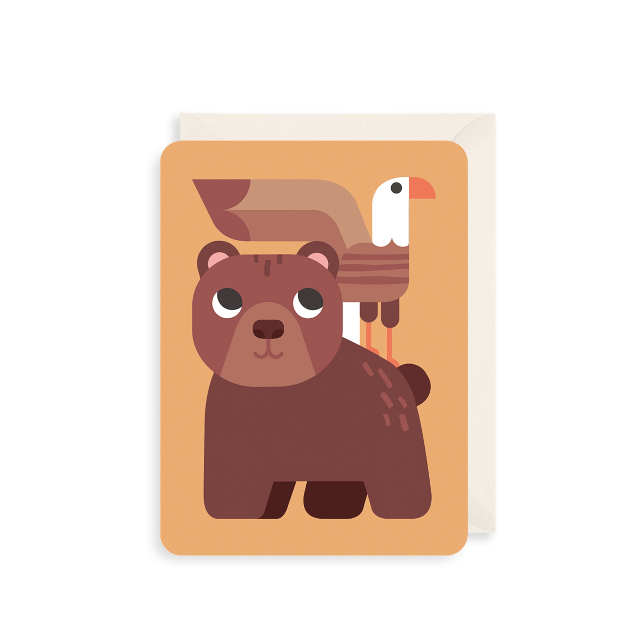 Bear & Eagle Greetings Card