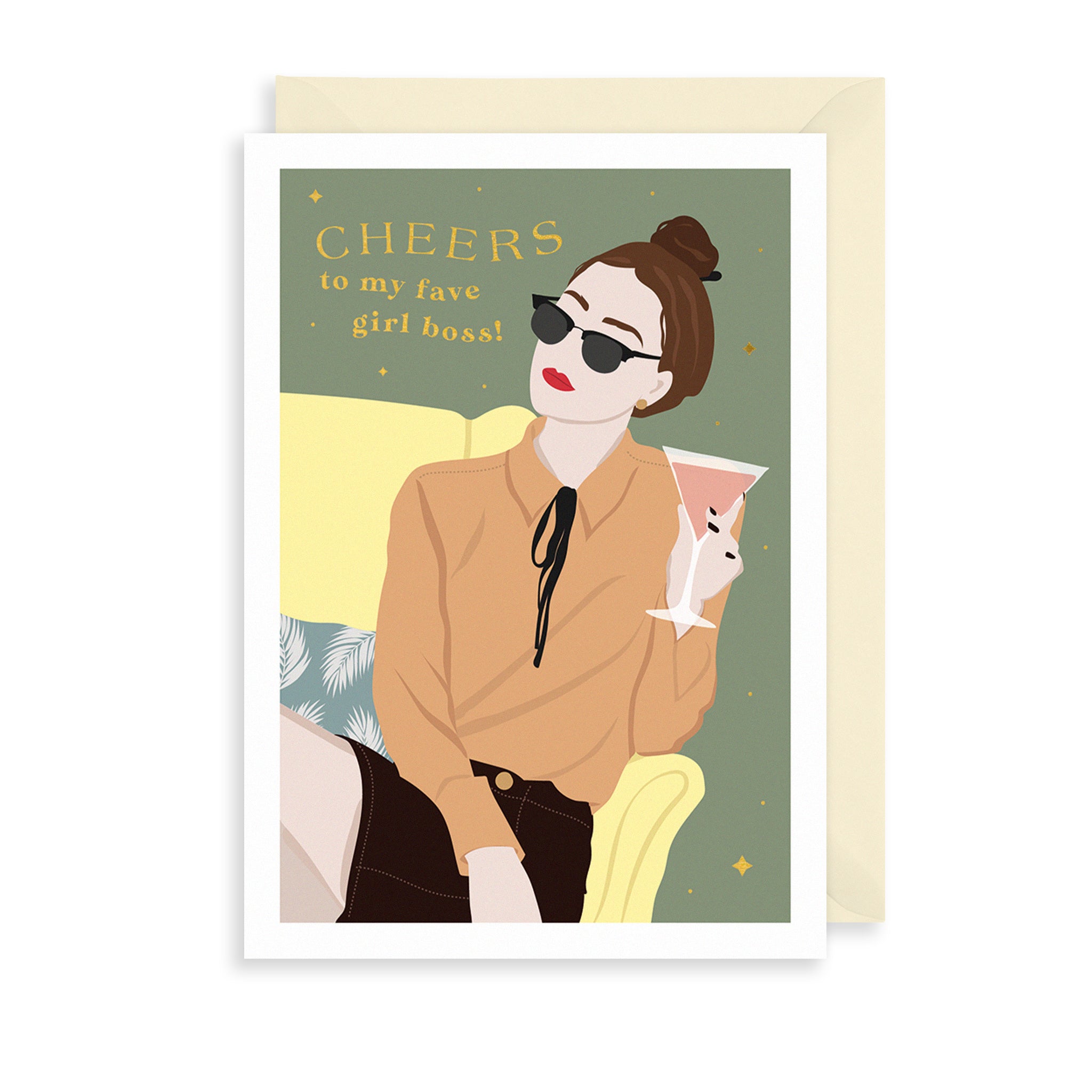 Girl Boss Greetings Card The Art File