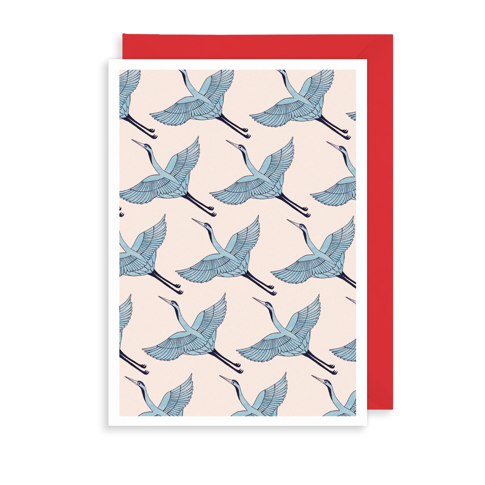 Blue Cranes Greetings Card The Art File