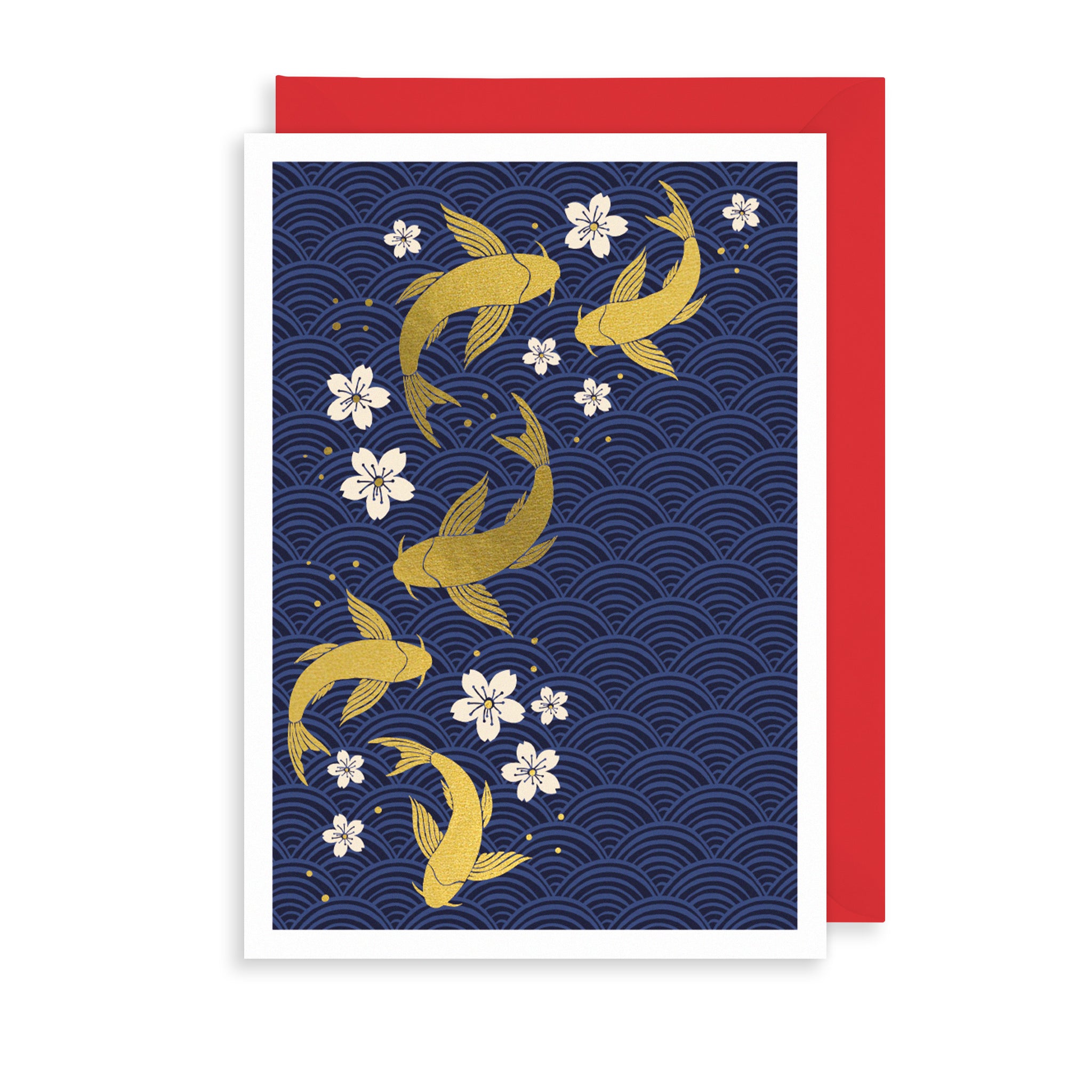 Koi & Blossom Greetings Card The Art File